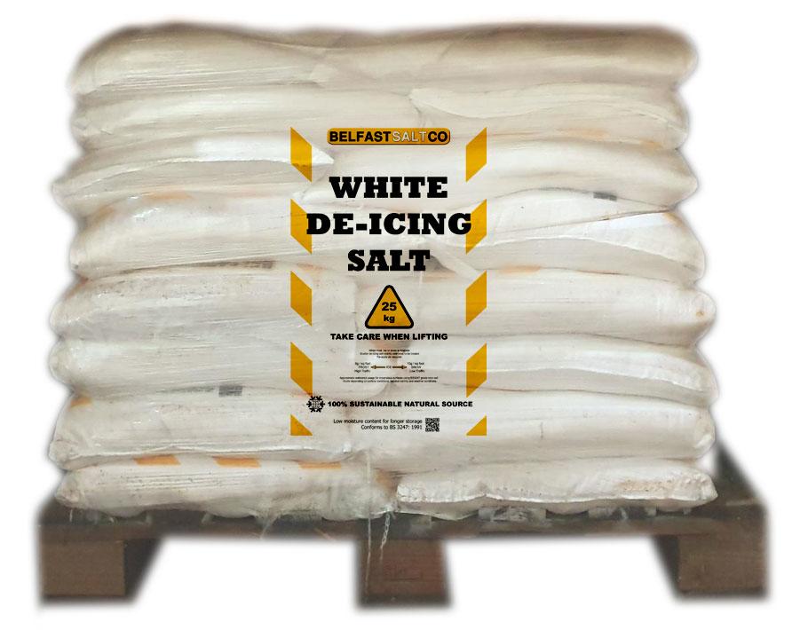 White Marine Salt - 40x25kg 1 ton - Fine Grade High Quality White De-icing Salt