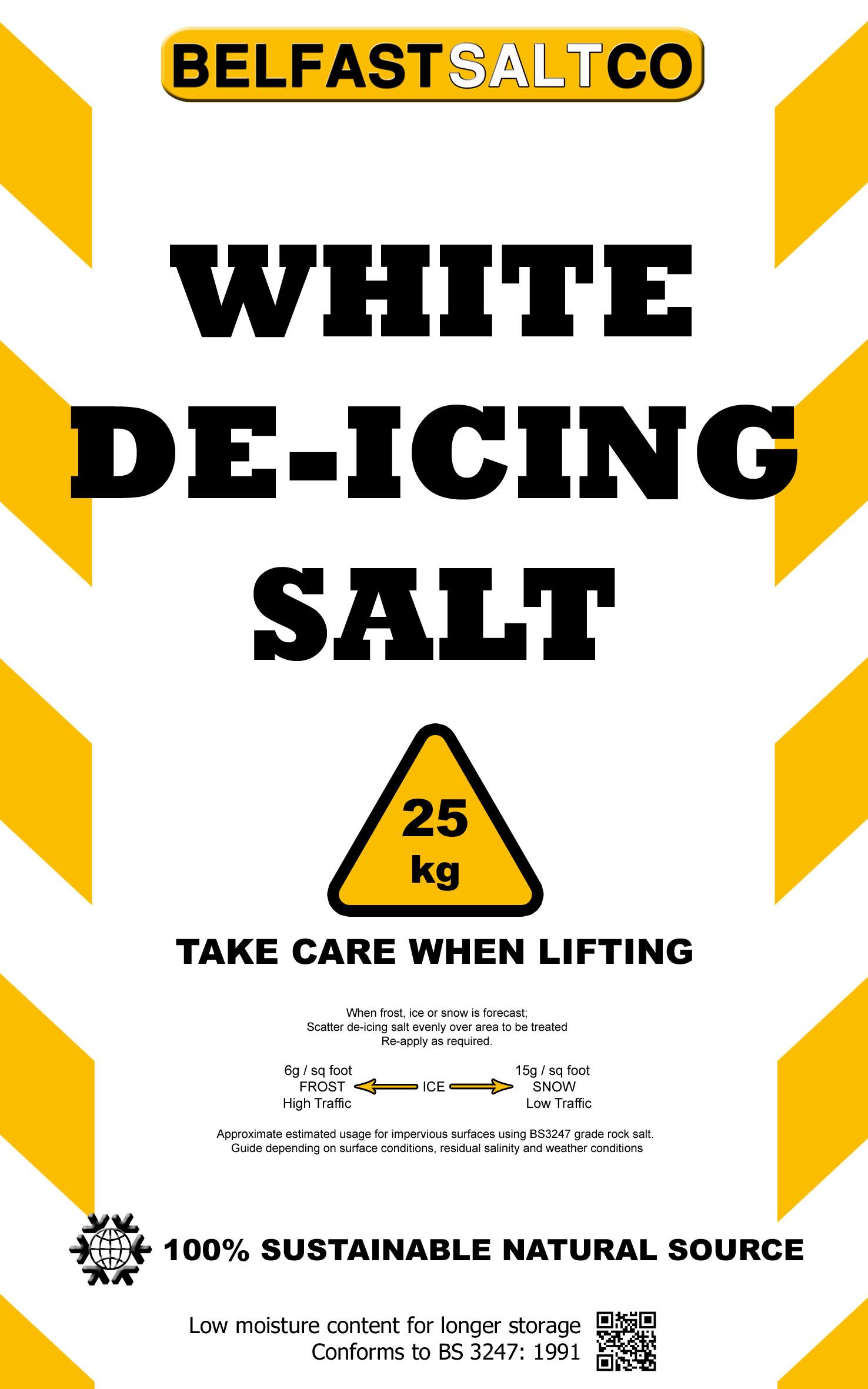 White Marine Salt - 40x25kg 1 ton - Fine Grade High Quality White De-icing Salt