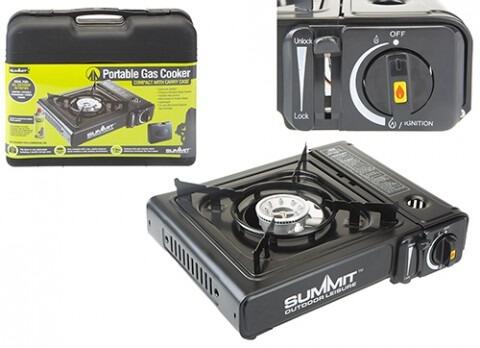 Summit Portable Gas Camping stove in black case