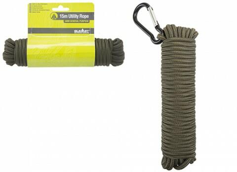 Summit Olive Green Utility Utility Rope with Carabiner