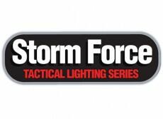 Storm Force logo with white text on a black background
