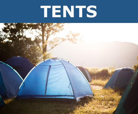 Tents - Ten in field at sunrise