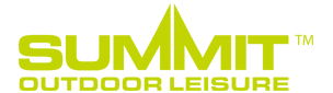 Summit Outdoor leisure logo in lime green text on a white background