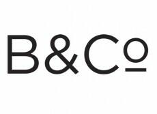 B&Co Logo. Black text white background