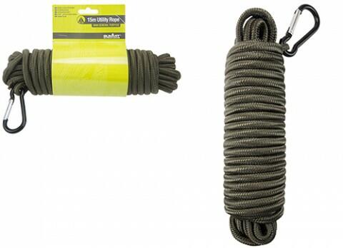 Summit Green Utility Rope with Carabiner 15m x 9mm