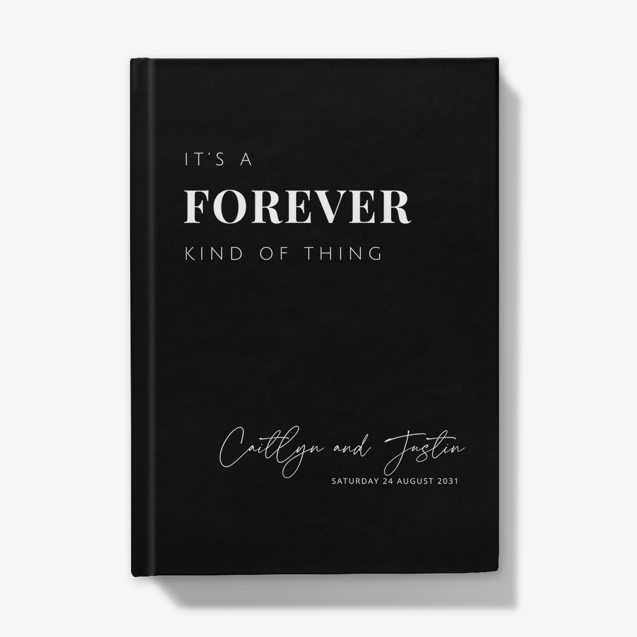 black wedding guest book