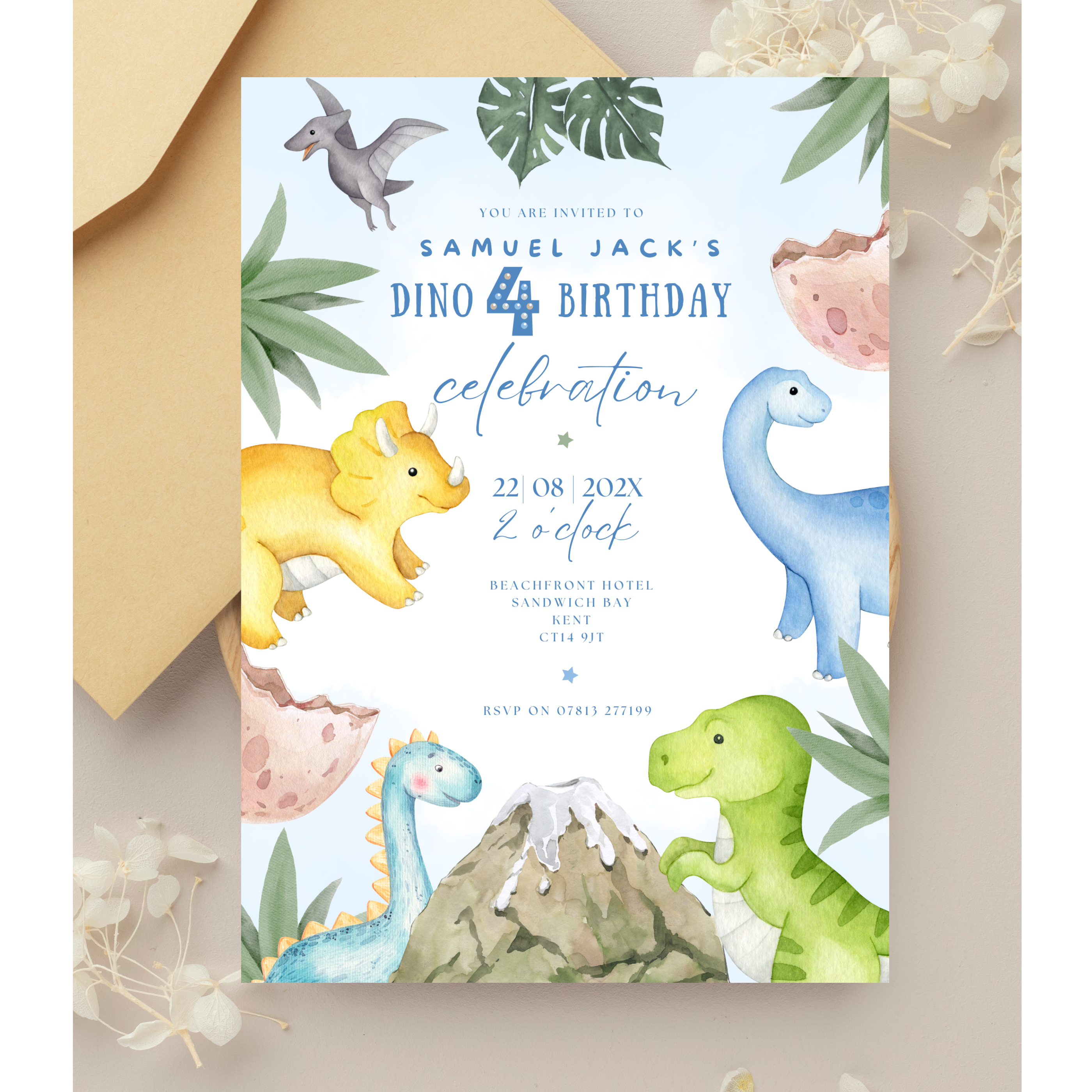 Dinosaur Party Invites Free Printable