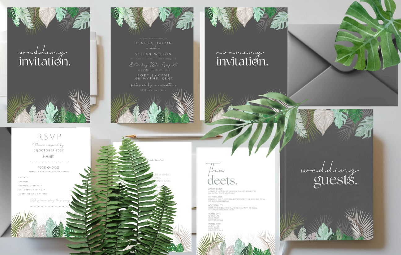 safari wedding invitations