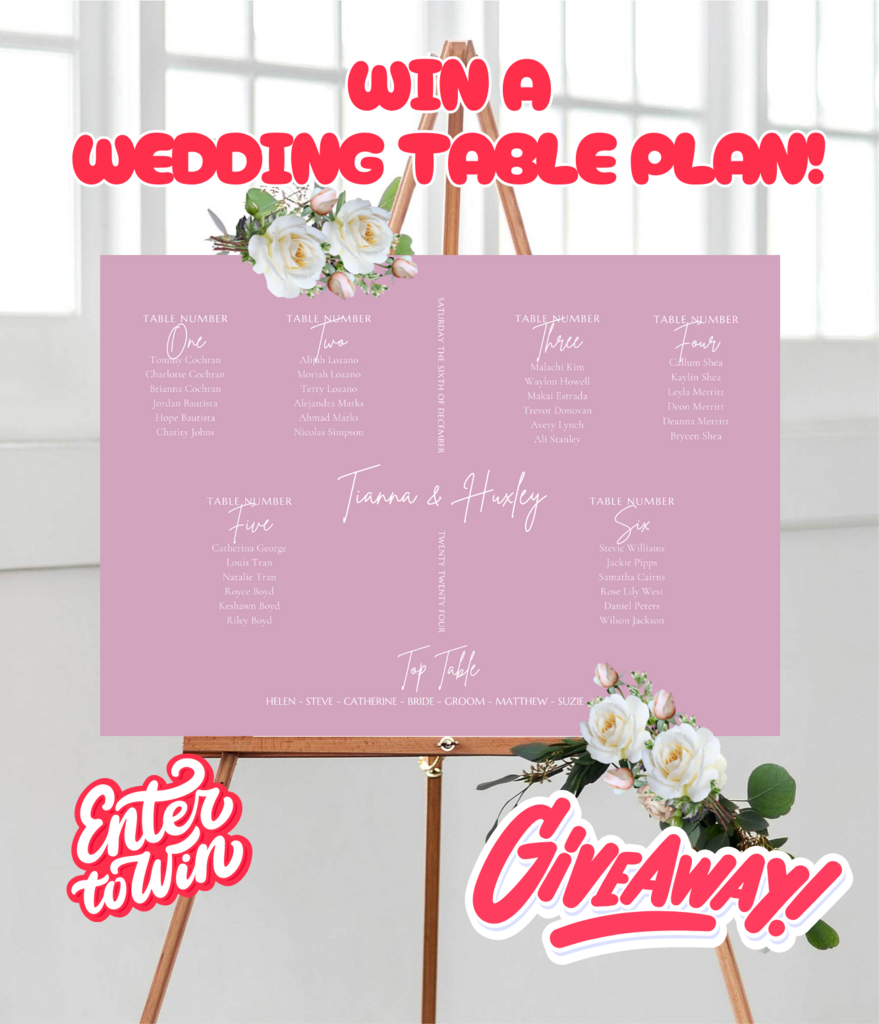 Table Plan Board Example Win a FREE table plan board