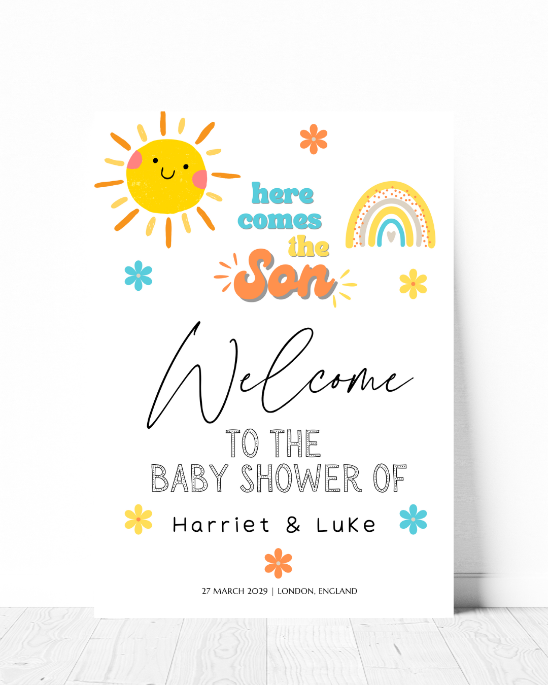 Here comes the son baby shower