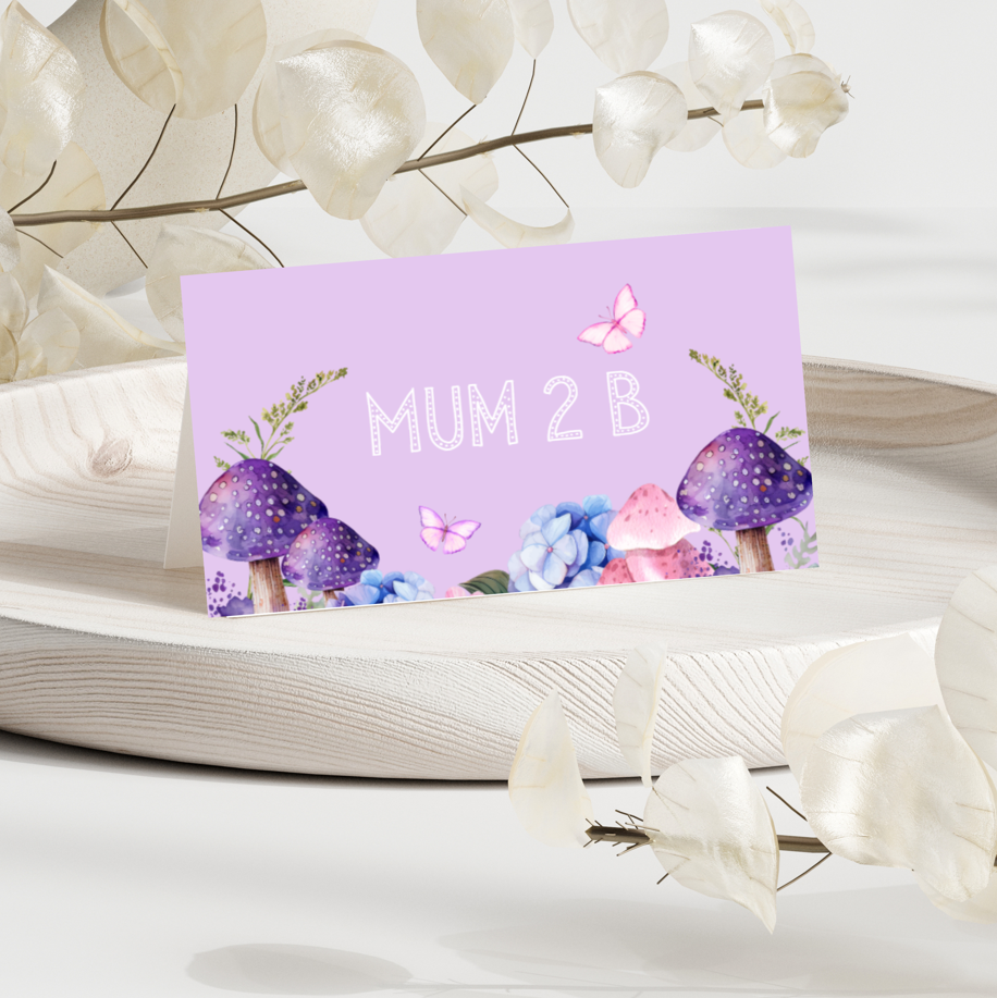 Baby shower place card