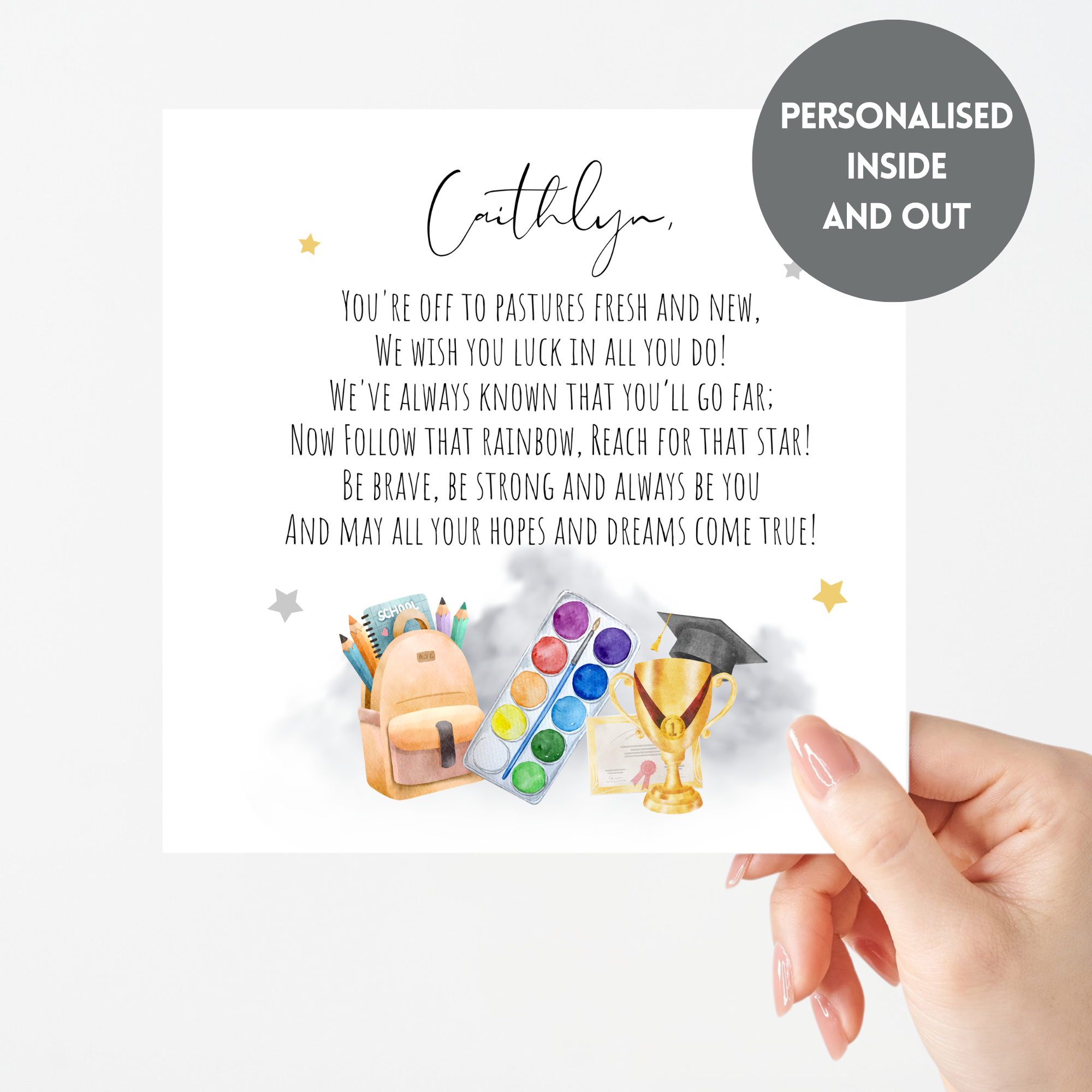 School leavers good luck card