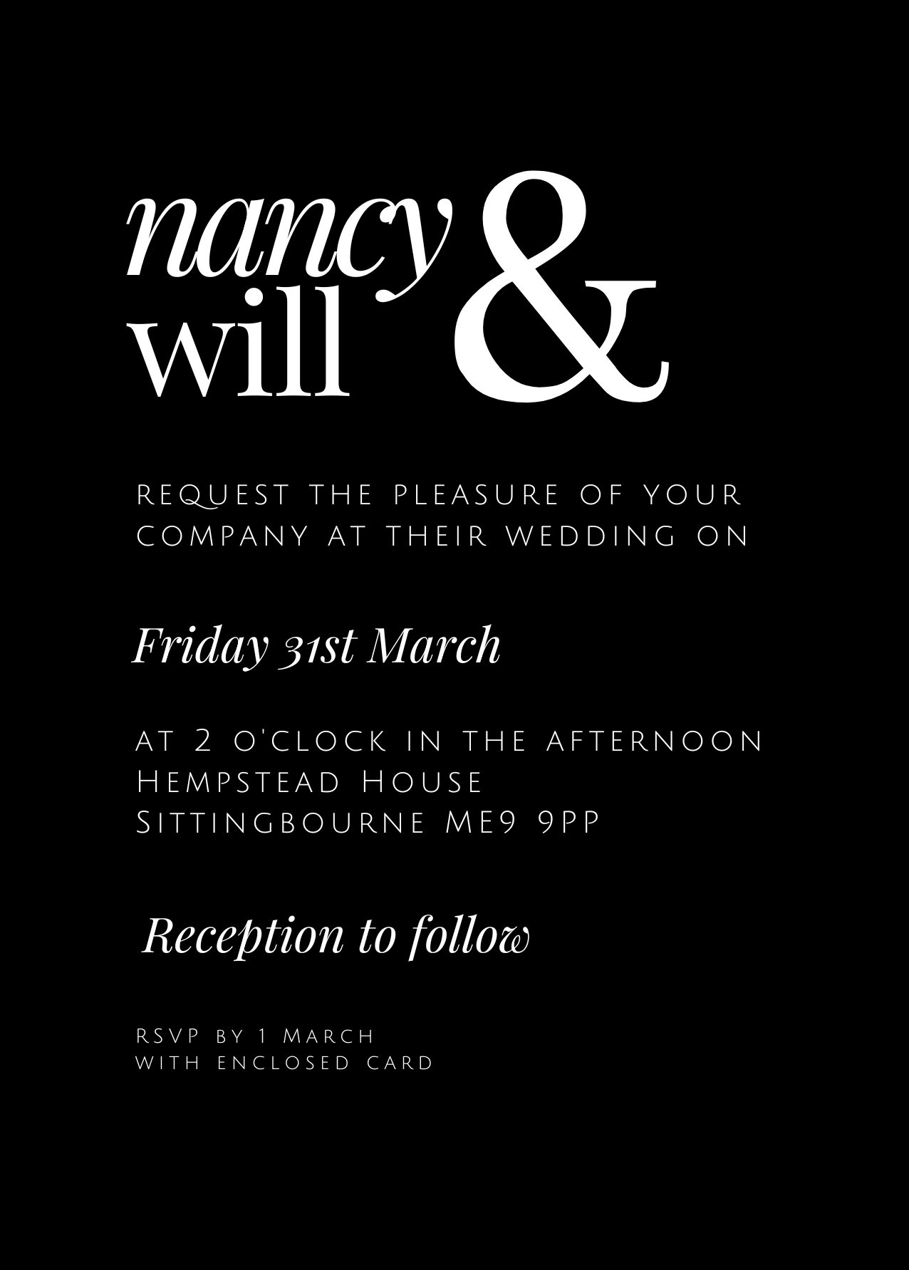 monochrome invitations, modern wedding invitation suite