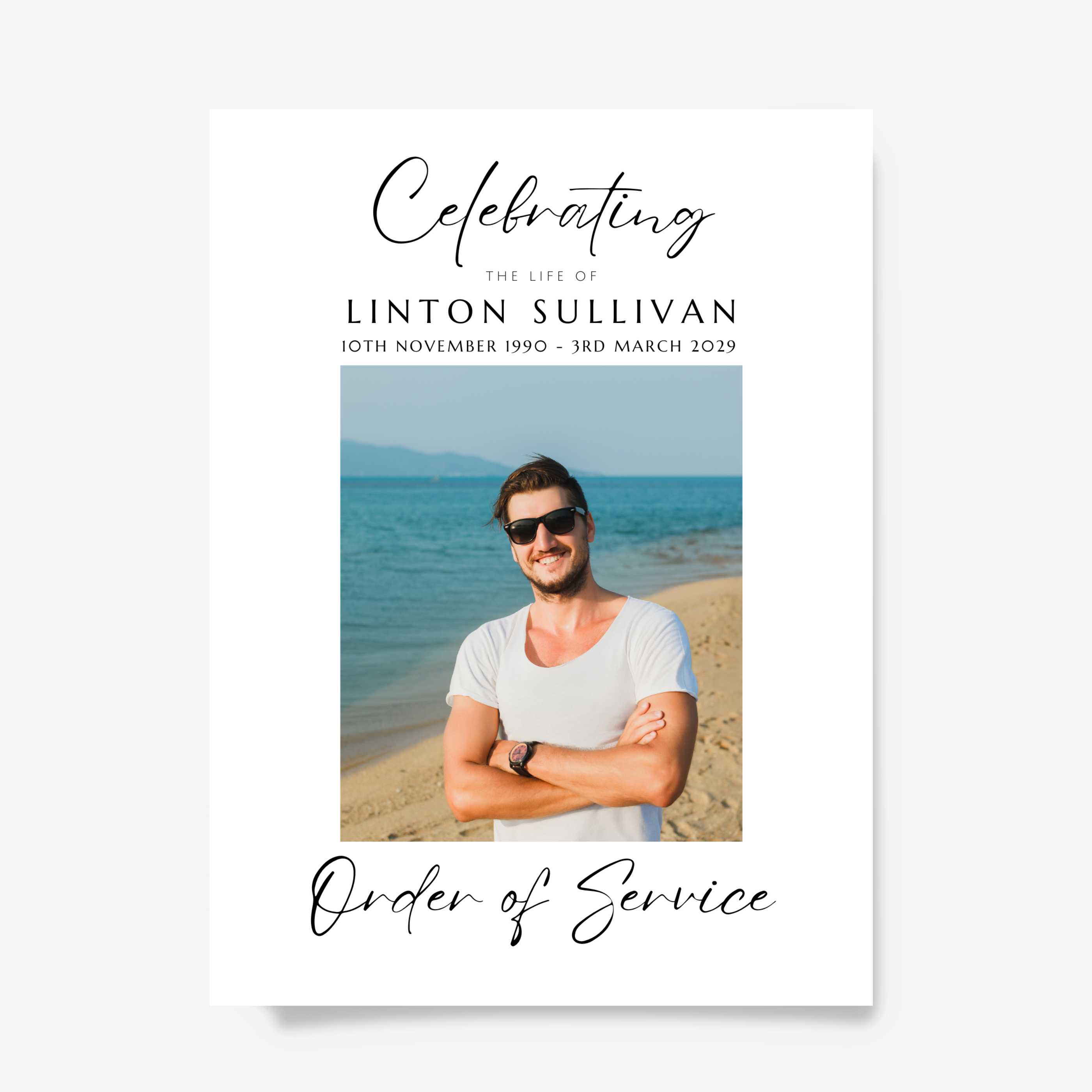 Modern funeral canvas poster