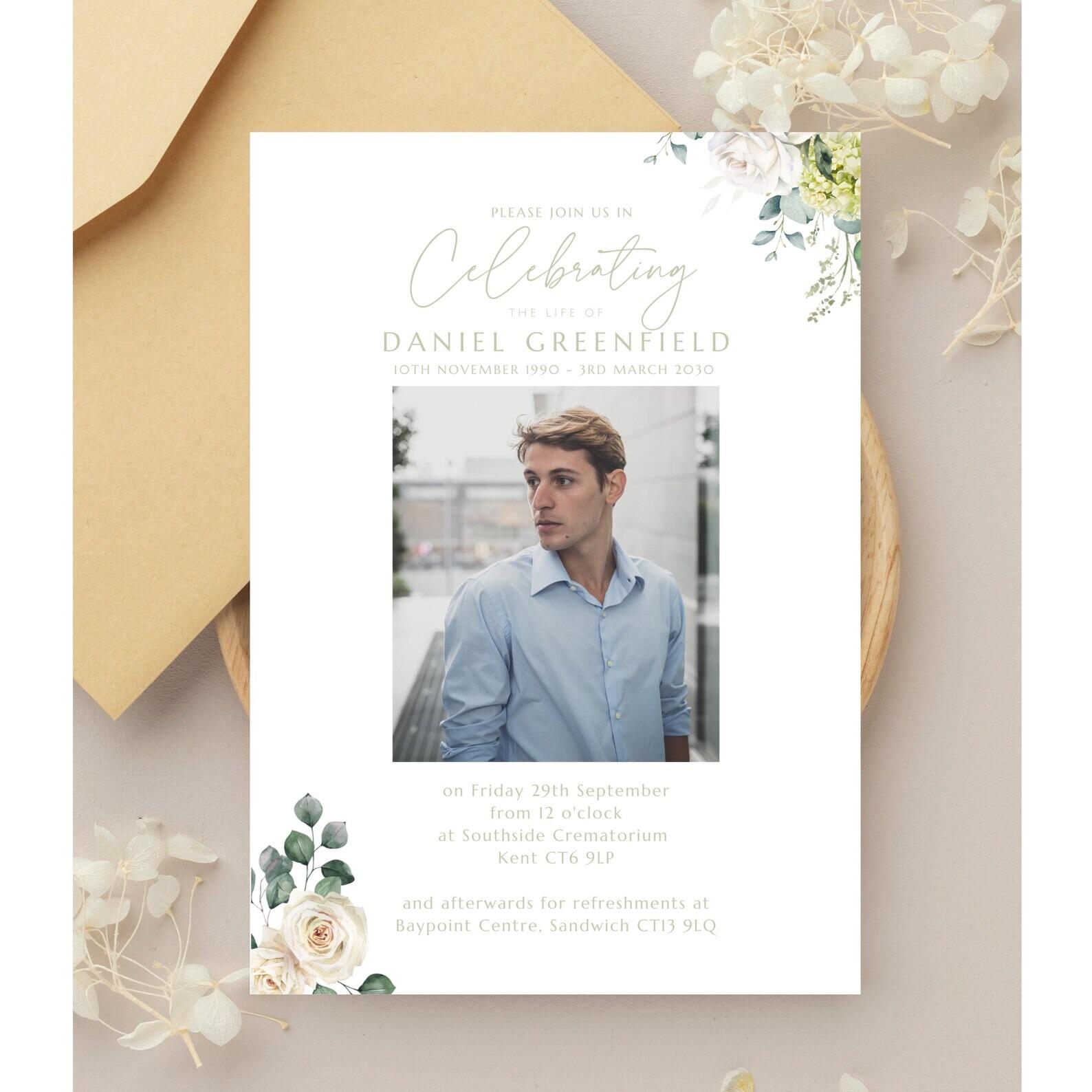 Funeral invitations