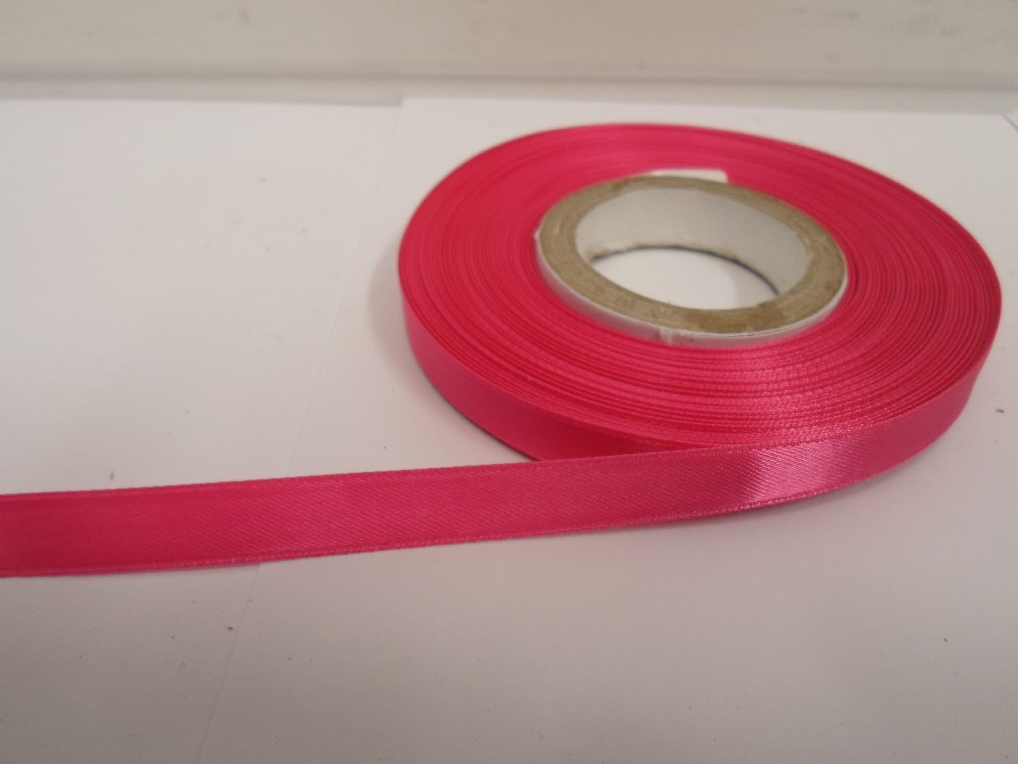 Bright Hot Pink Satin ribbon Double sided 3mm 7mm 10mm 15mm 25mm