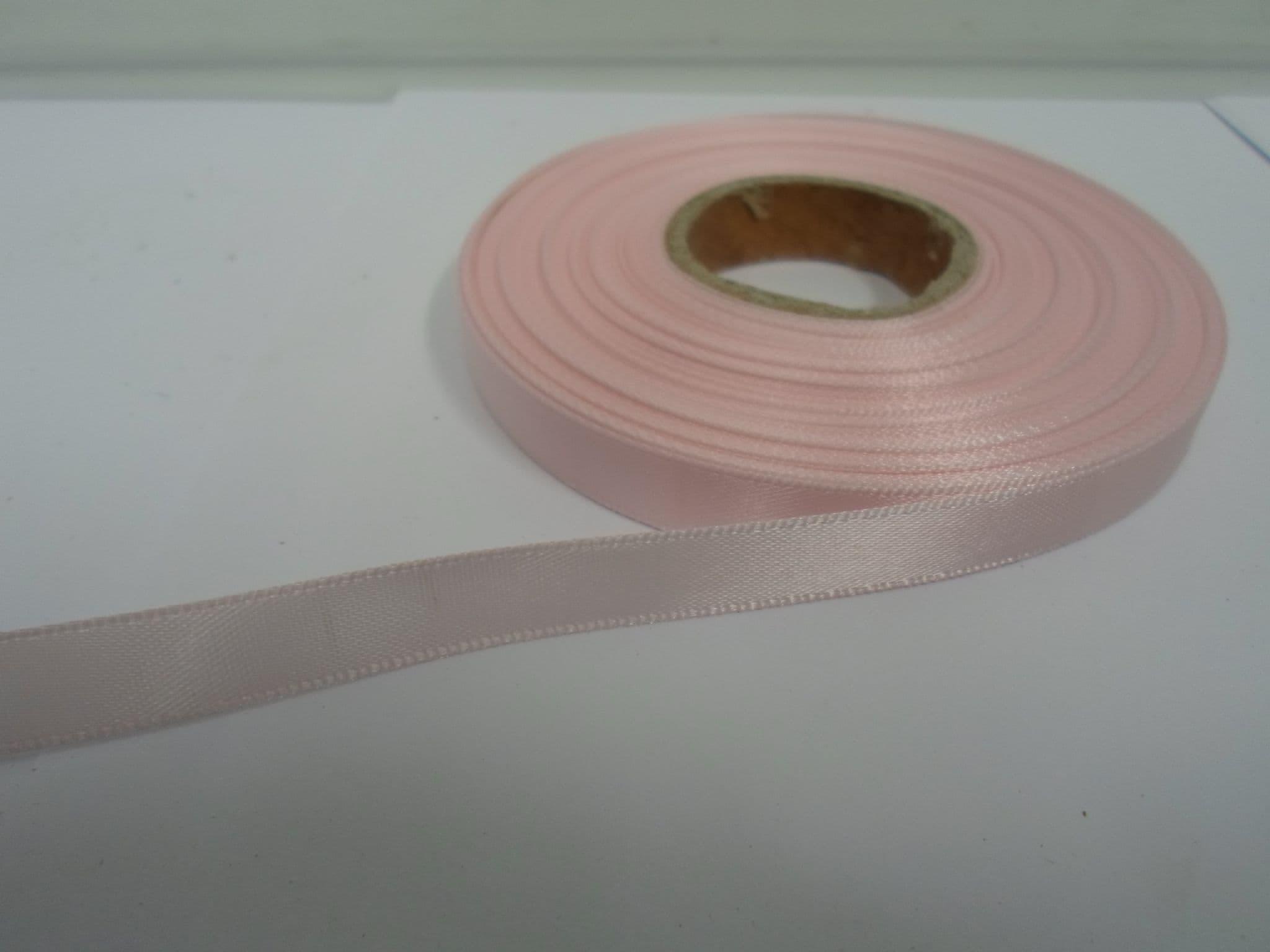 10mm Light Pink Single Sided Satin Ribbon