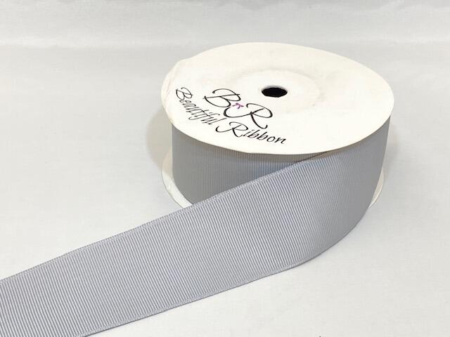 Light Silver Grey Grosgrain ribbon Ribbed Double sided 3mm 6mm