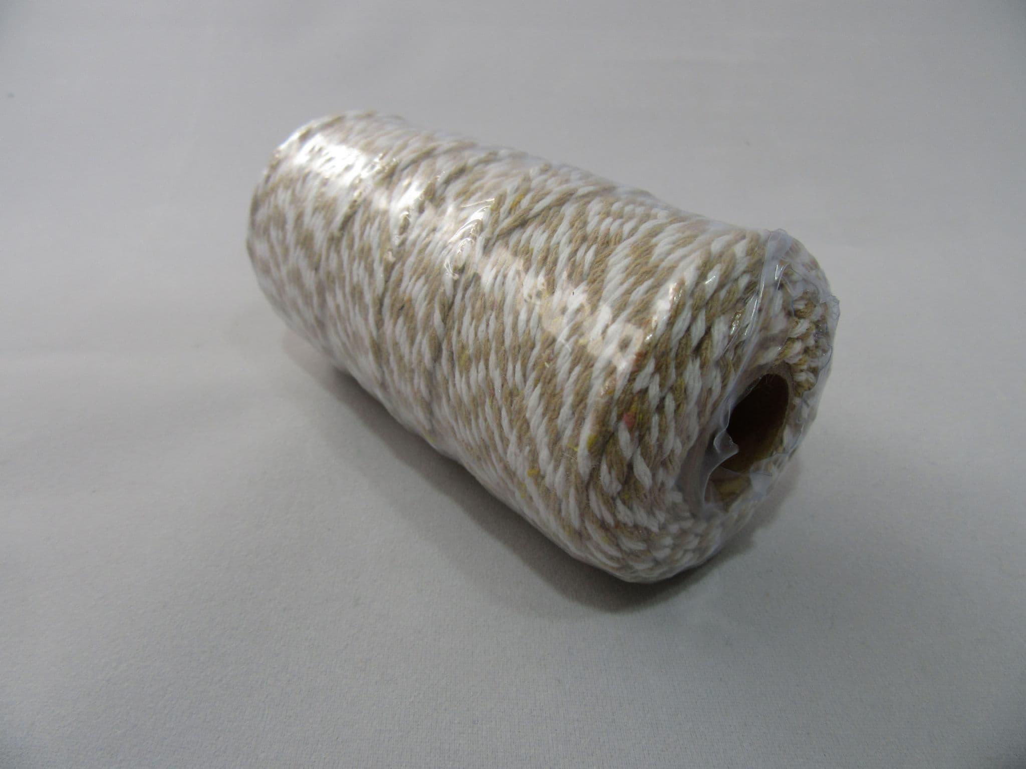 1mm Cotton White Natural Twine/String - Size 104 (Pack of 6 x 605m)