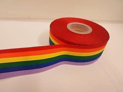 Rainbow Stripe Grosgrain Ribbon 38mm