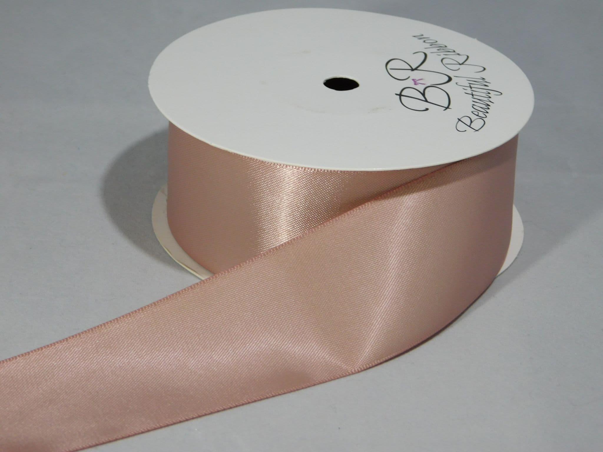 Rose Gold Satin ribbon Double sided 3mm 7mm 10mm 15mm 25mm 38mm 50mm Roll  Bow
