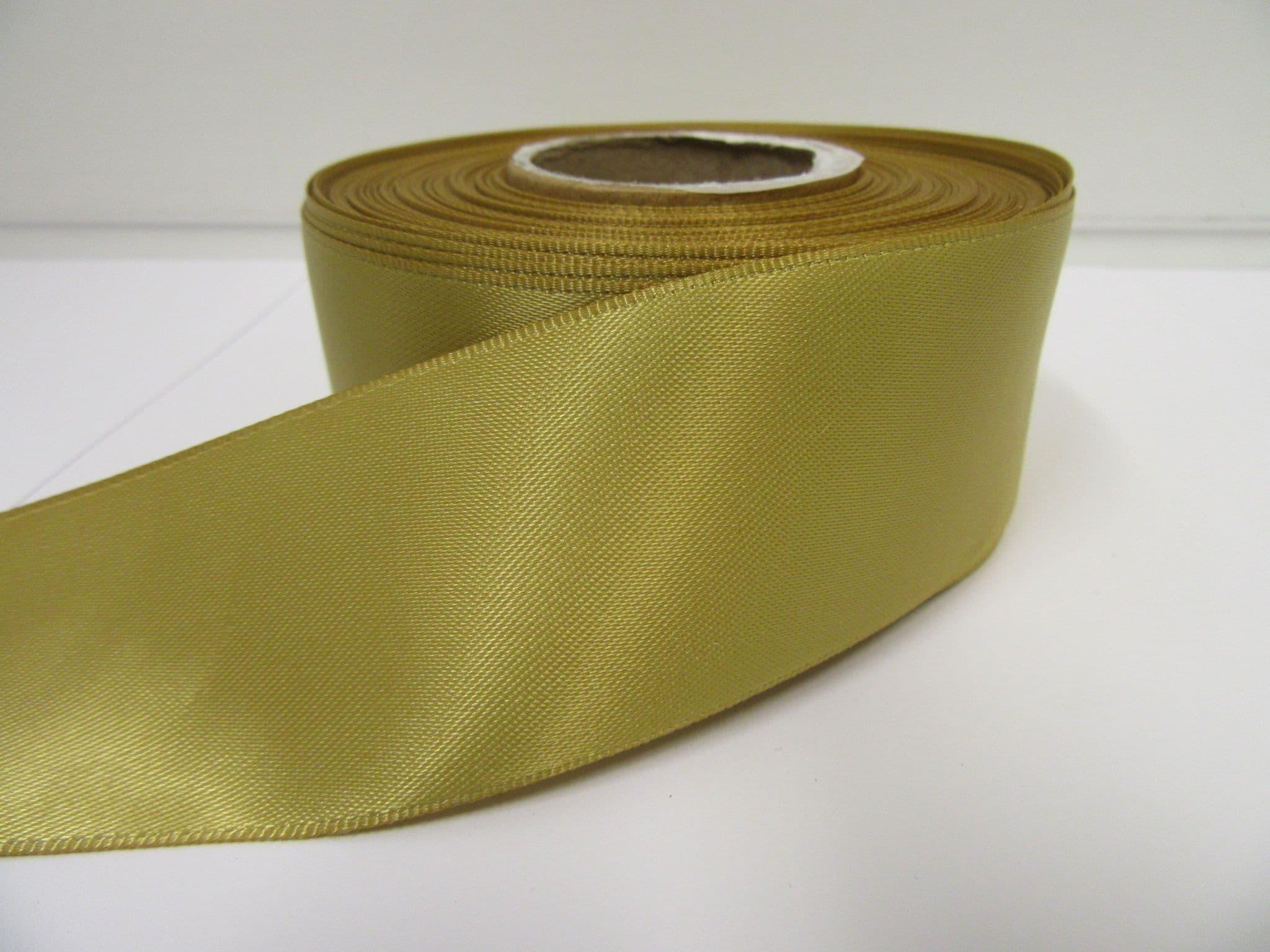 Old Gold Satin Double Face Ribbon