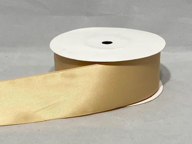 Metallic Gold Edged Cream Ribbon in 3mm, 7mm,15mm, 25mm widths