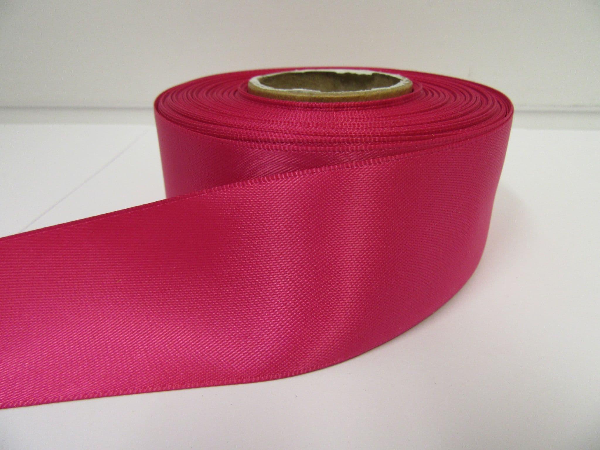Bright Hot Pink Satin ribbon Double sided 3mm 7mm 10mm 15mm 25mm