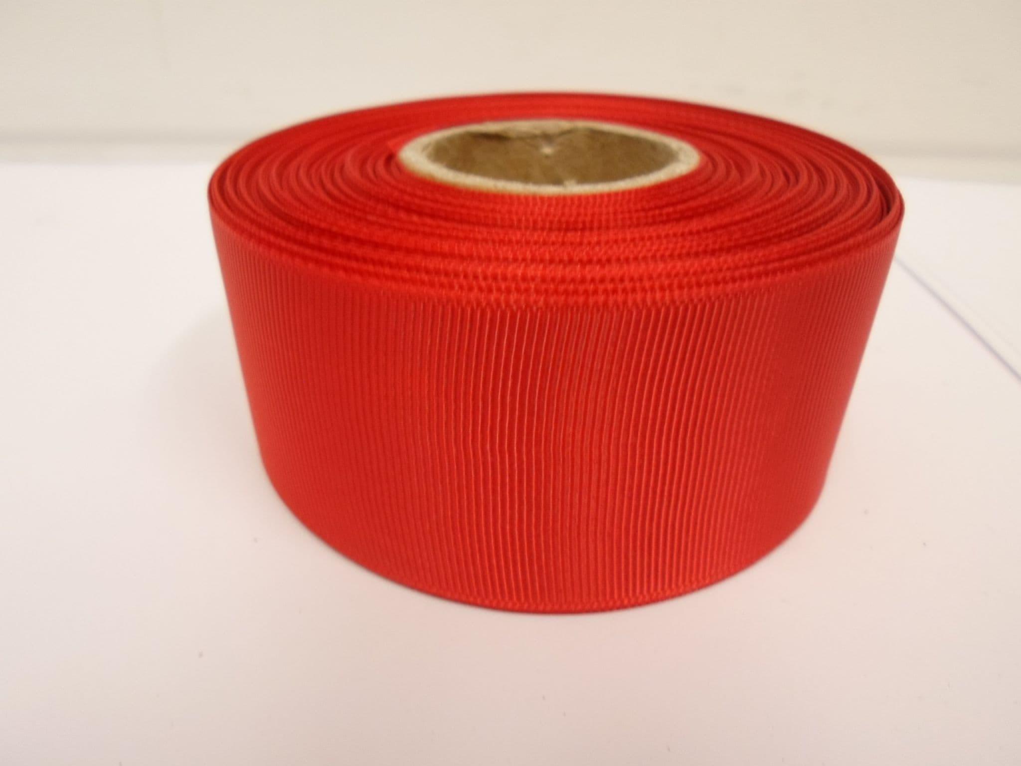 Poppy Bright Red Grosgrain ribbon Ribbed Double sided 3mm 6mm 10mm 16mm  22mm 38mm 50mm