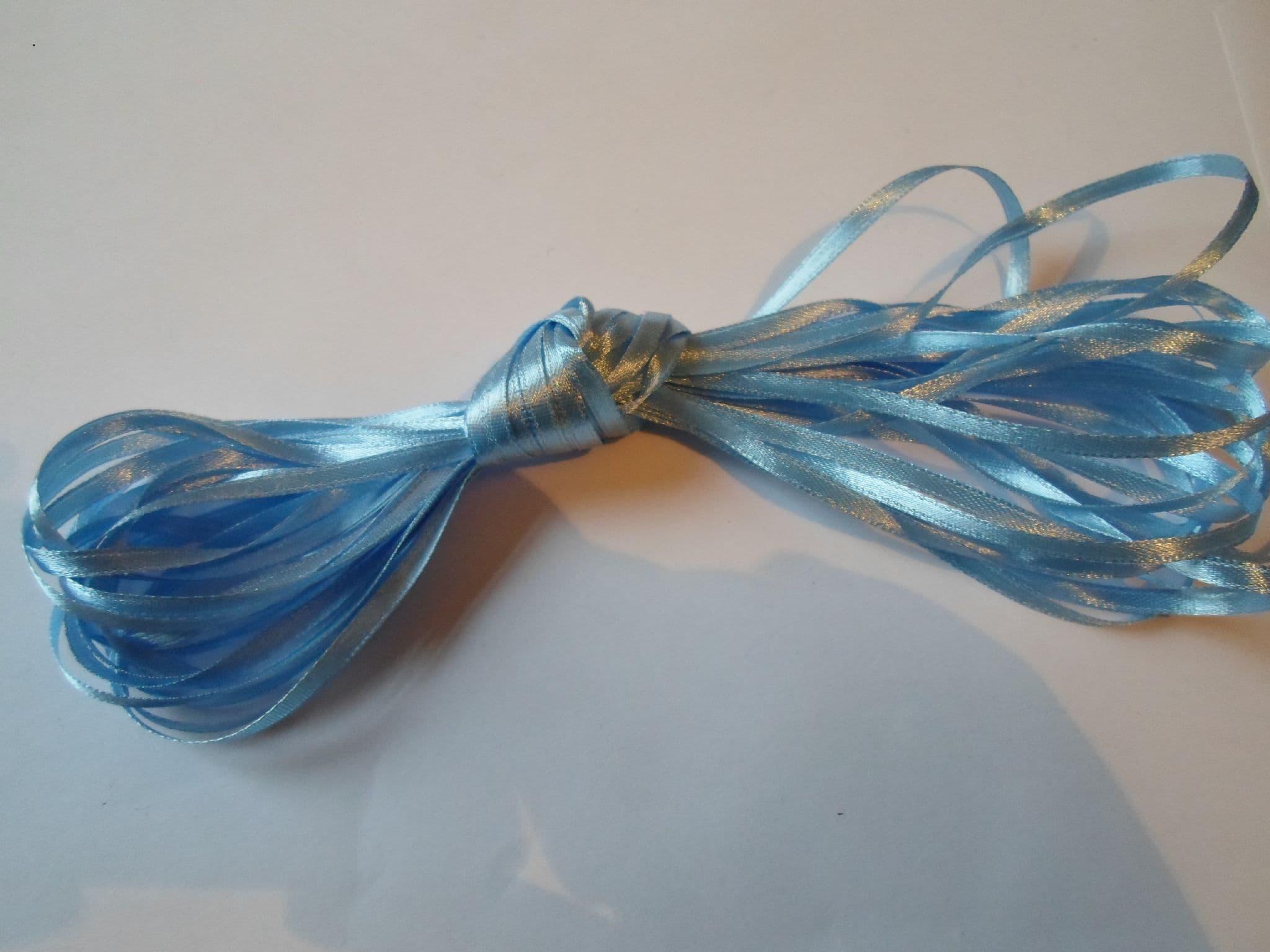 Baby Light Blue Satin ribbon Double sided 3mm 7mm 10mm 15mm 25mm 38mm 50mm  Roll Bow