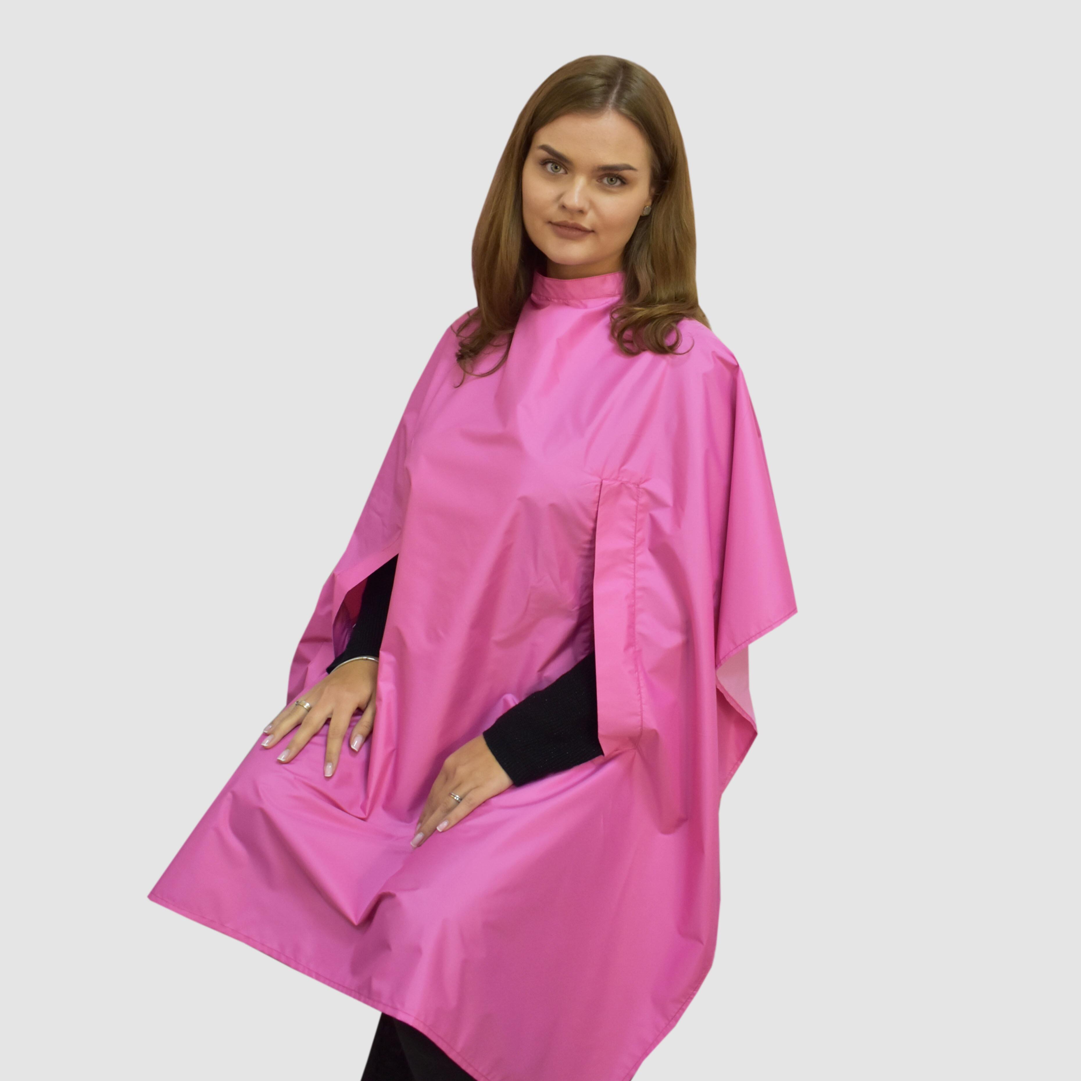 Nibano Hairdressing Gown Pink Barbie with handsplit