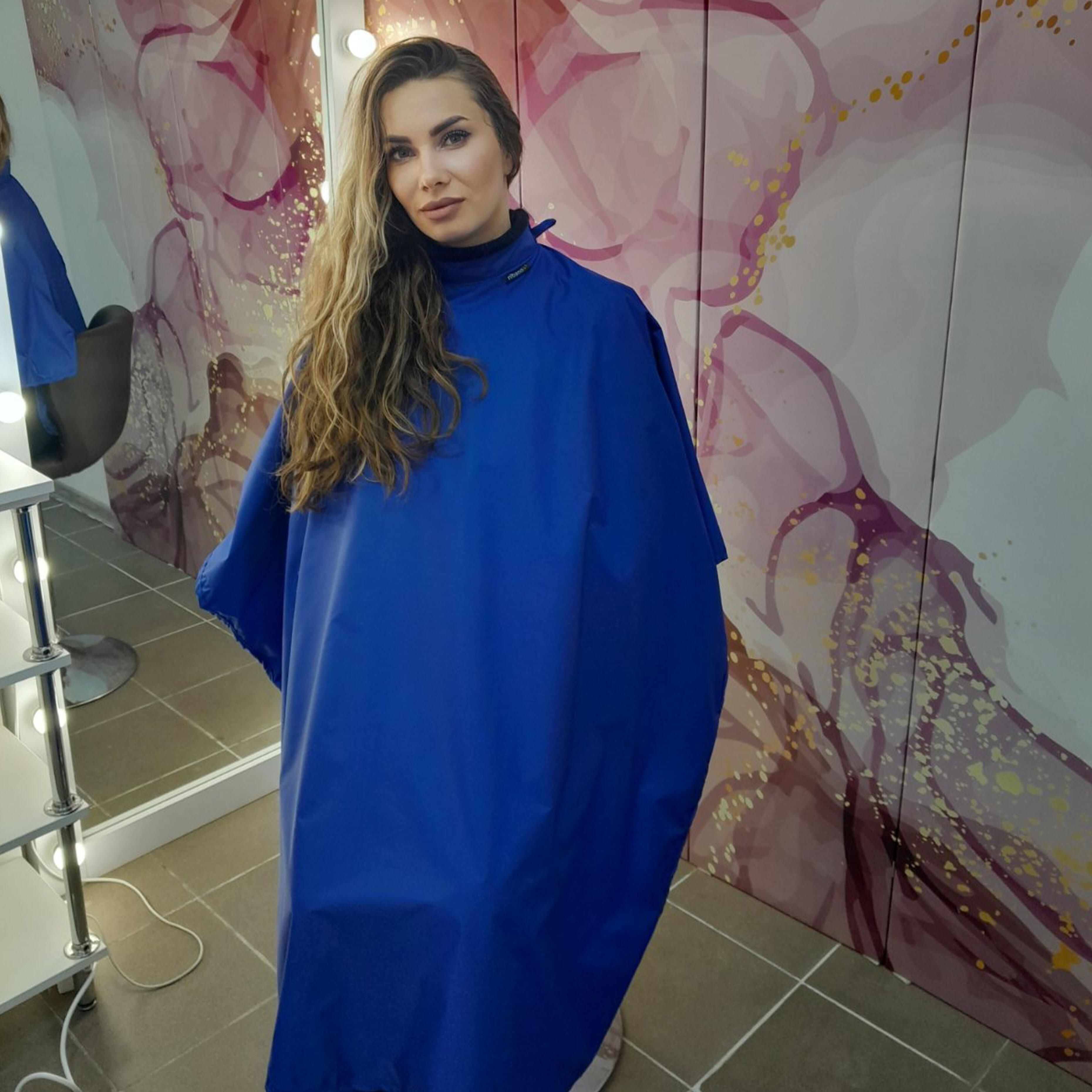 Nibano Hairdressing Gown Royal Blue