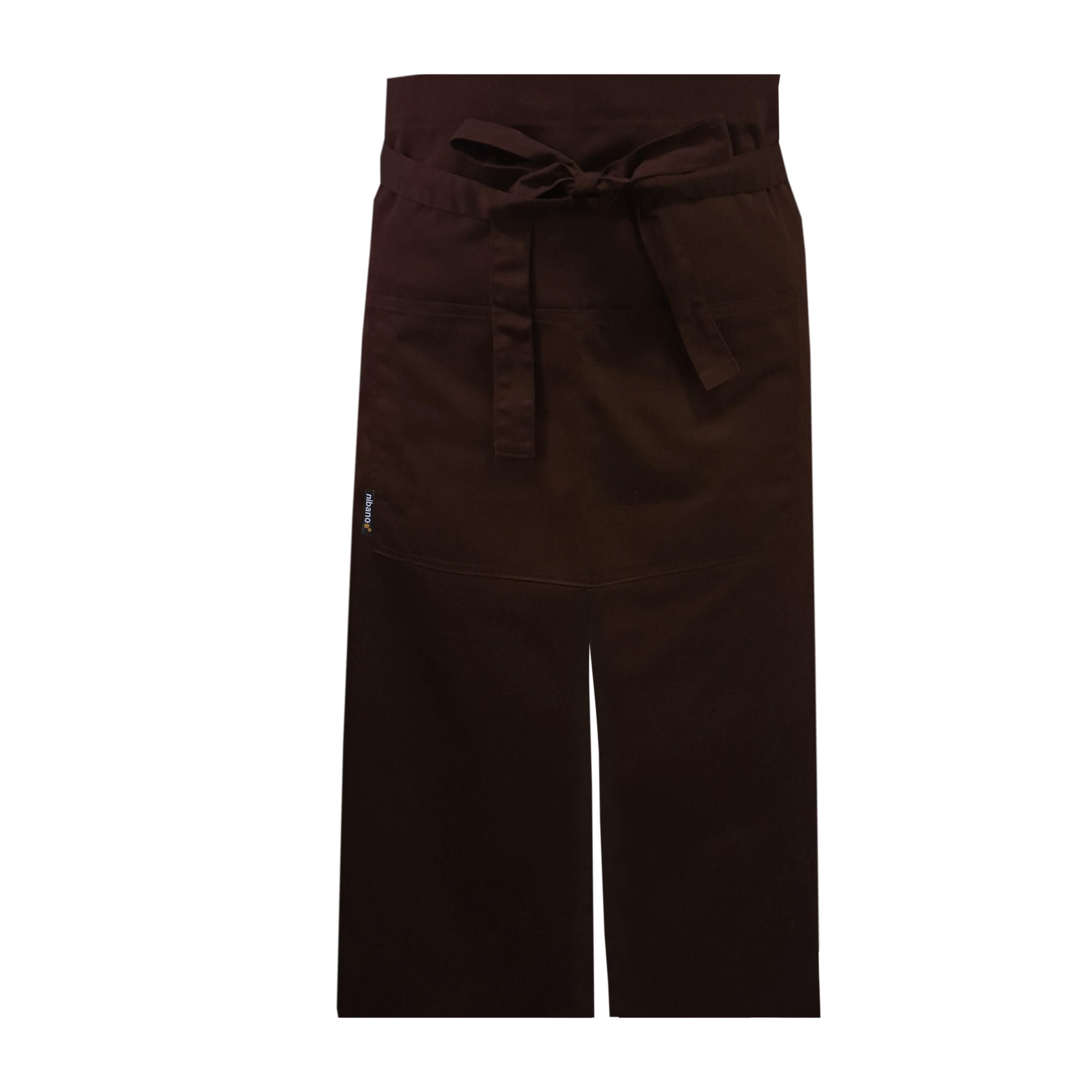 Brown Long Waist Split Leg Apron