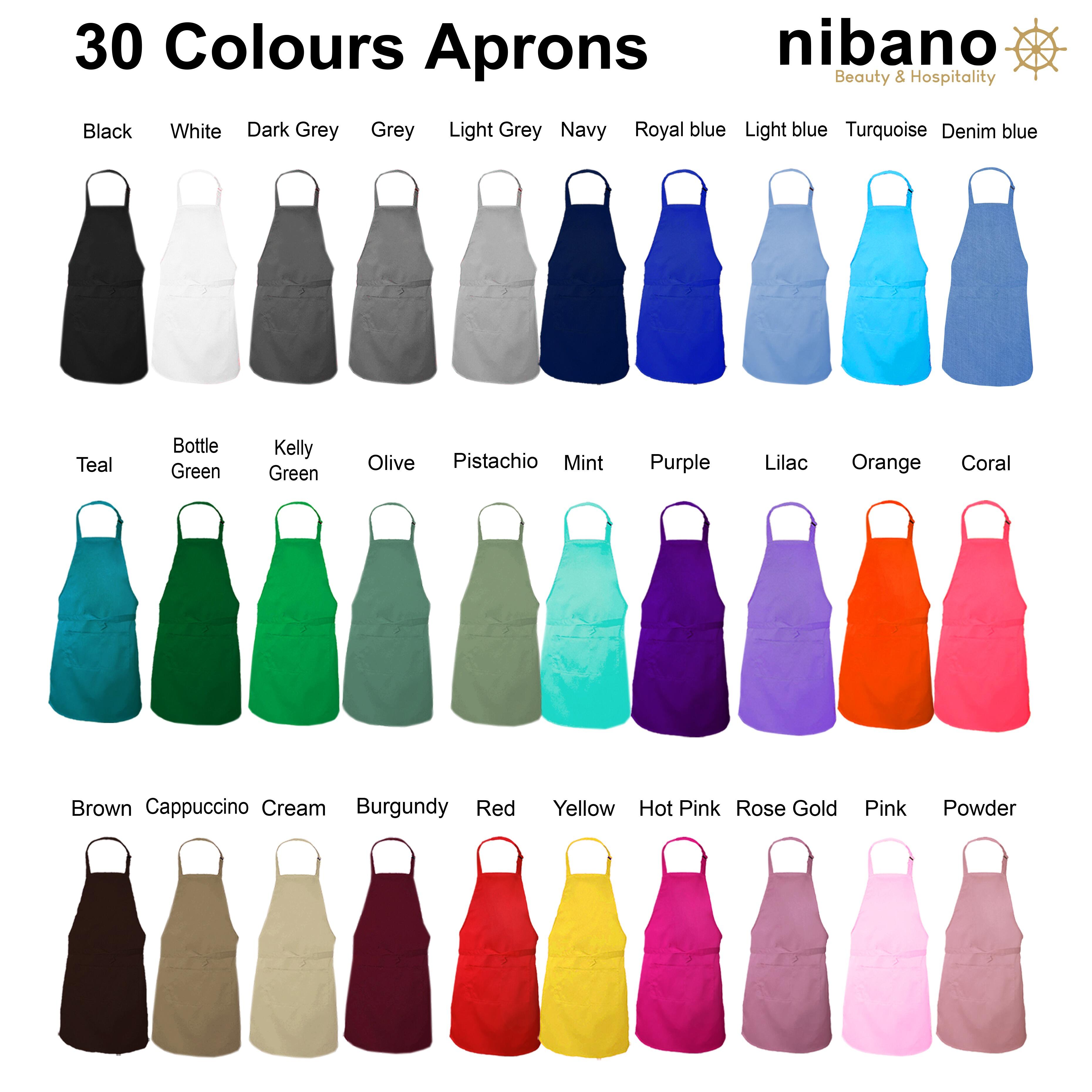 Hot Pink Kids Apron Pockets Nibano