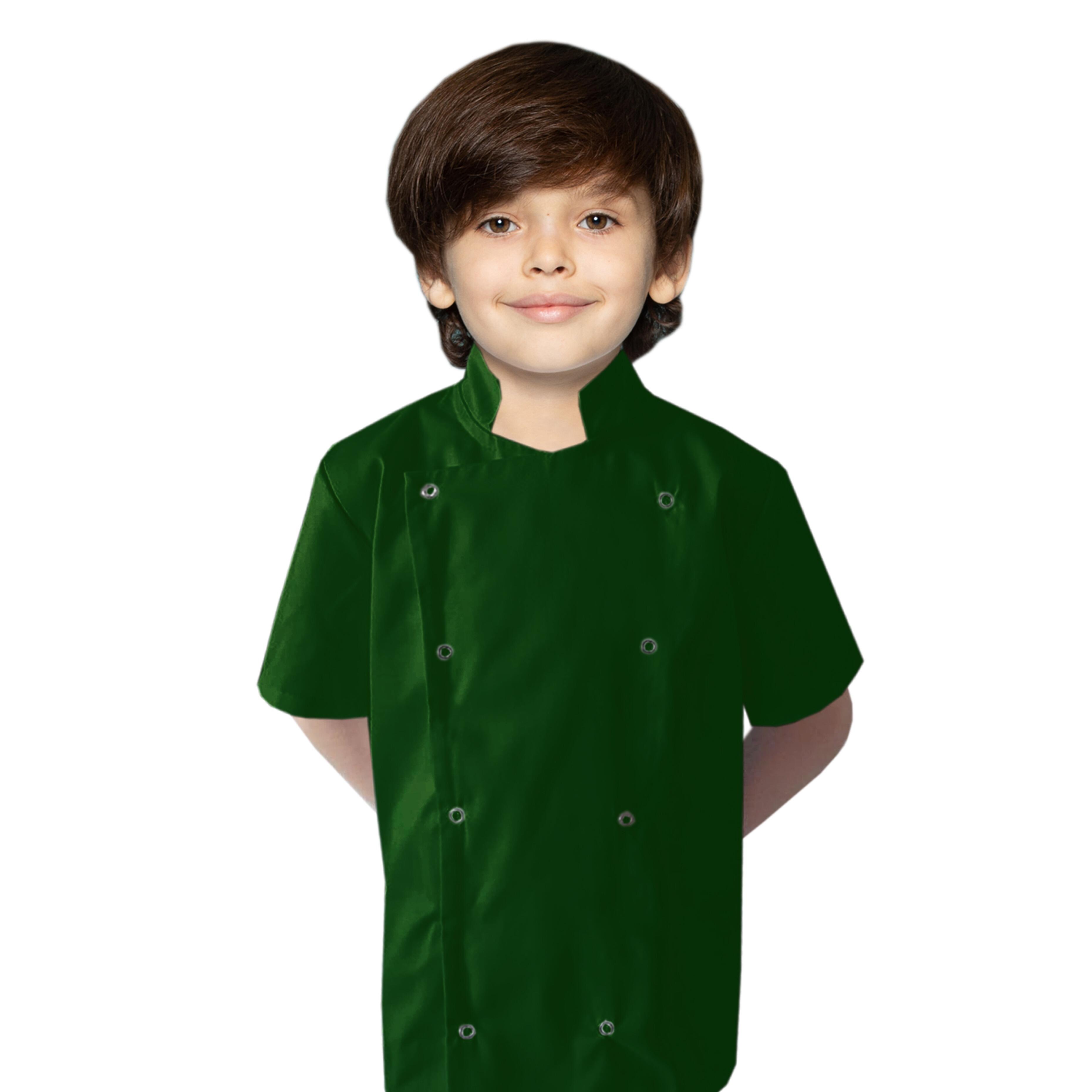 Custom Kids Chef's Jacket Bottle Green