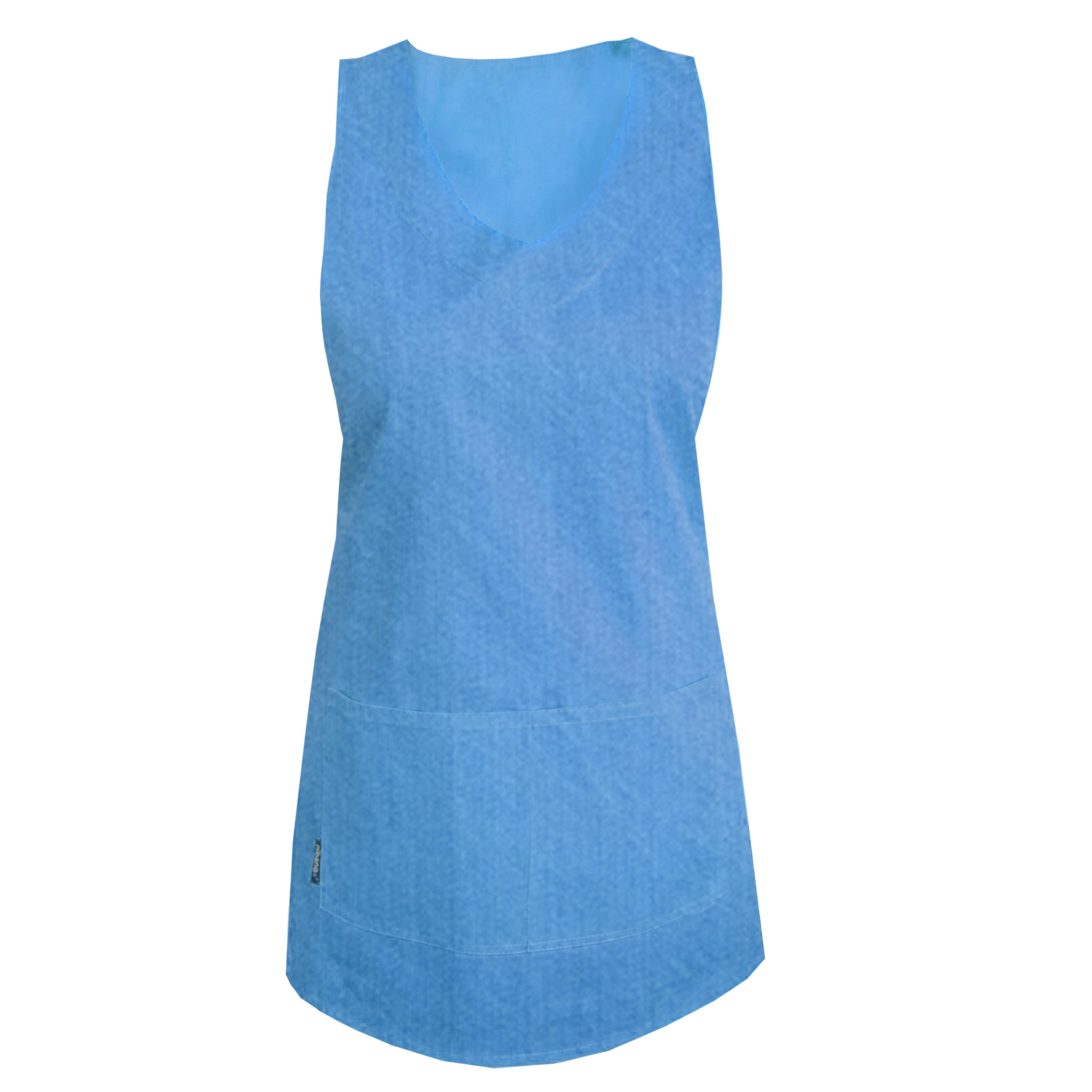 Custom Wrap Around Apron Denim Blue