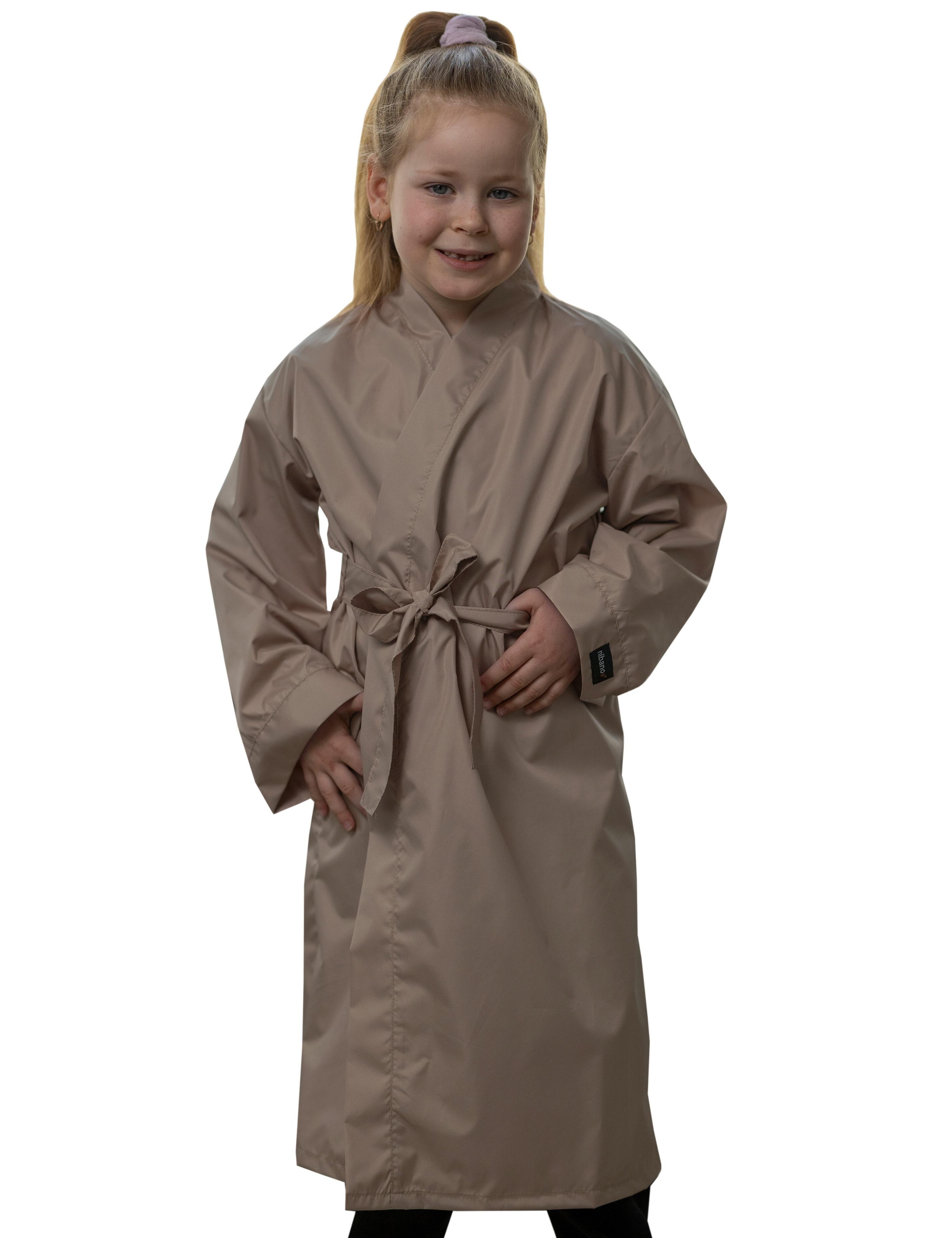 Custom Salon Kids Kimono Gown Latte