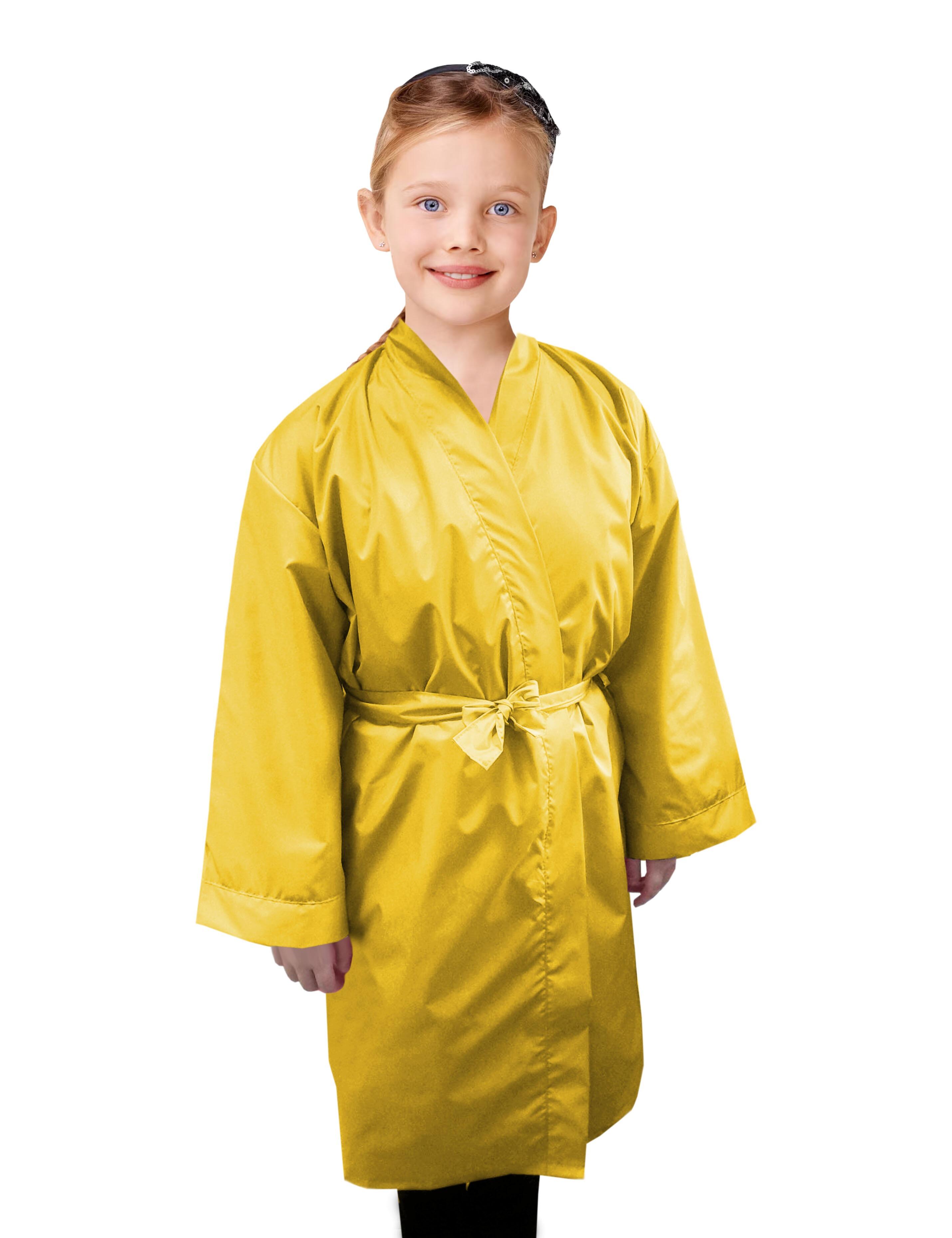 Custom Salon Kids Kimono Gown Yellow