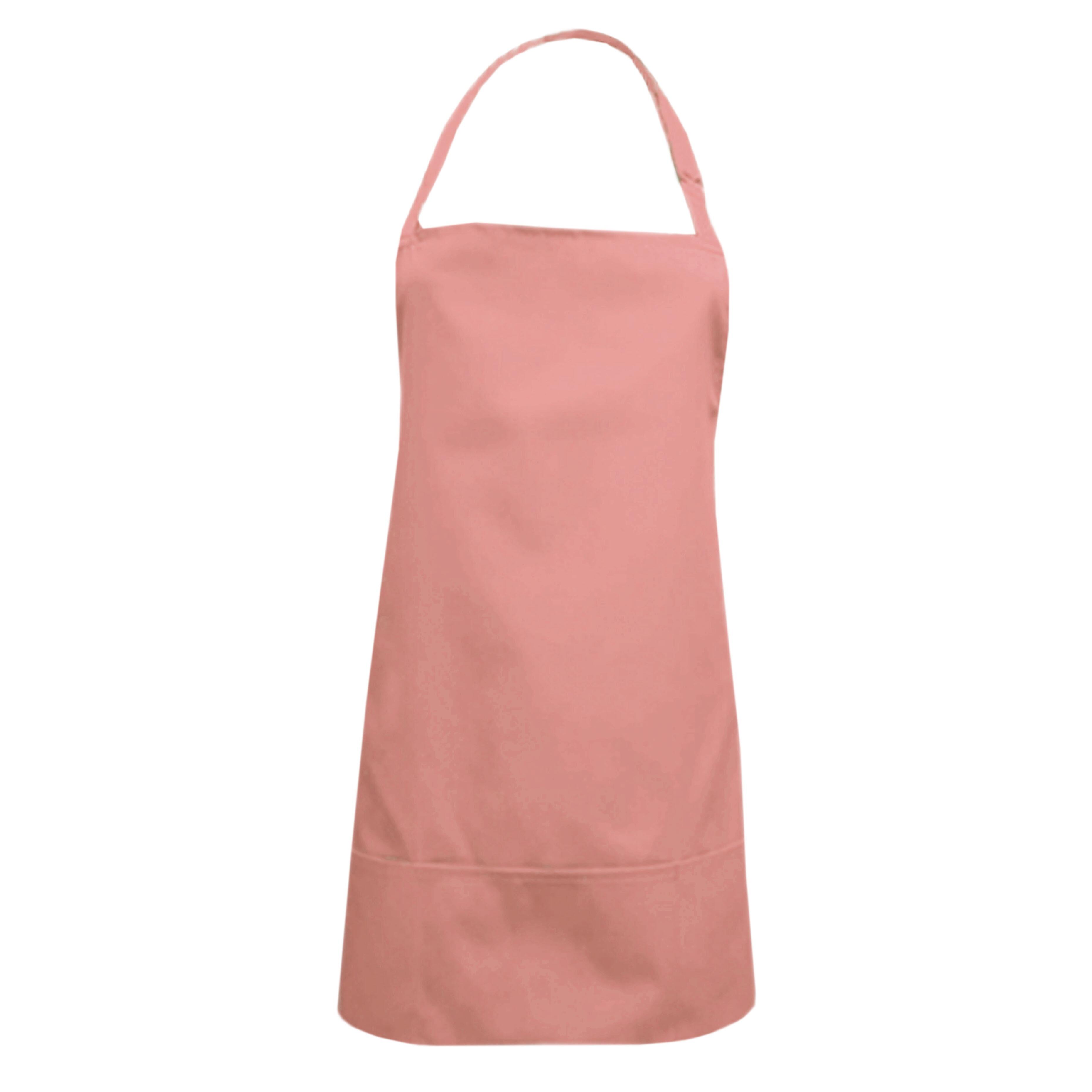 Personalised short waterproof hairdressing apron Peach