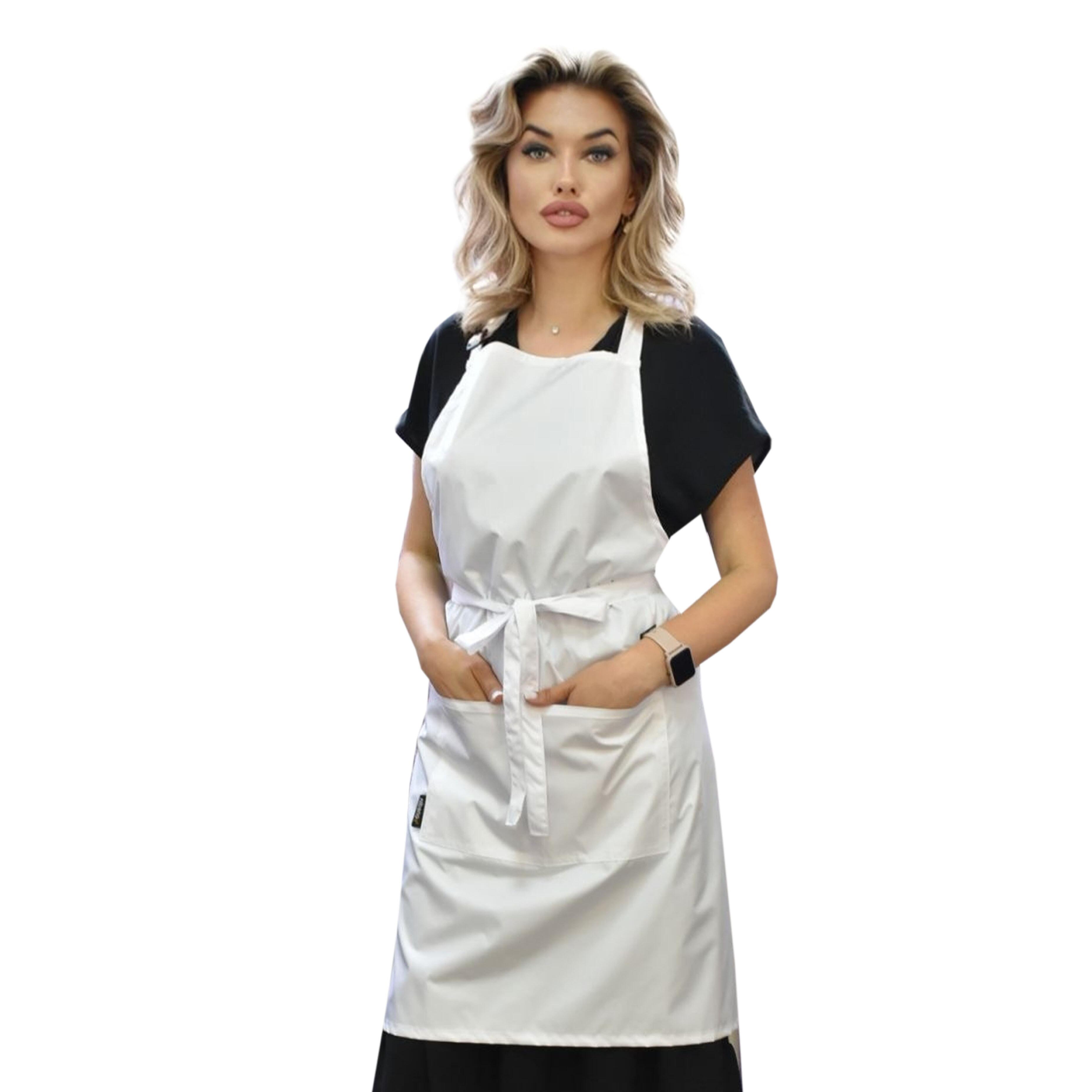 Nibano waterproof hairdressing apron white