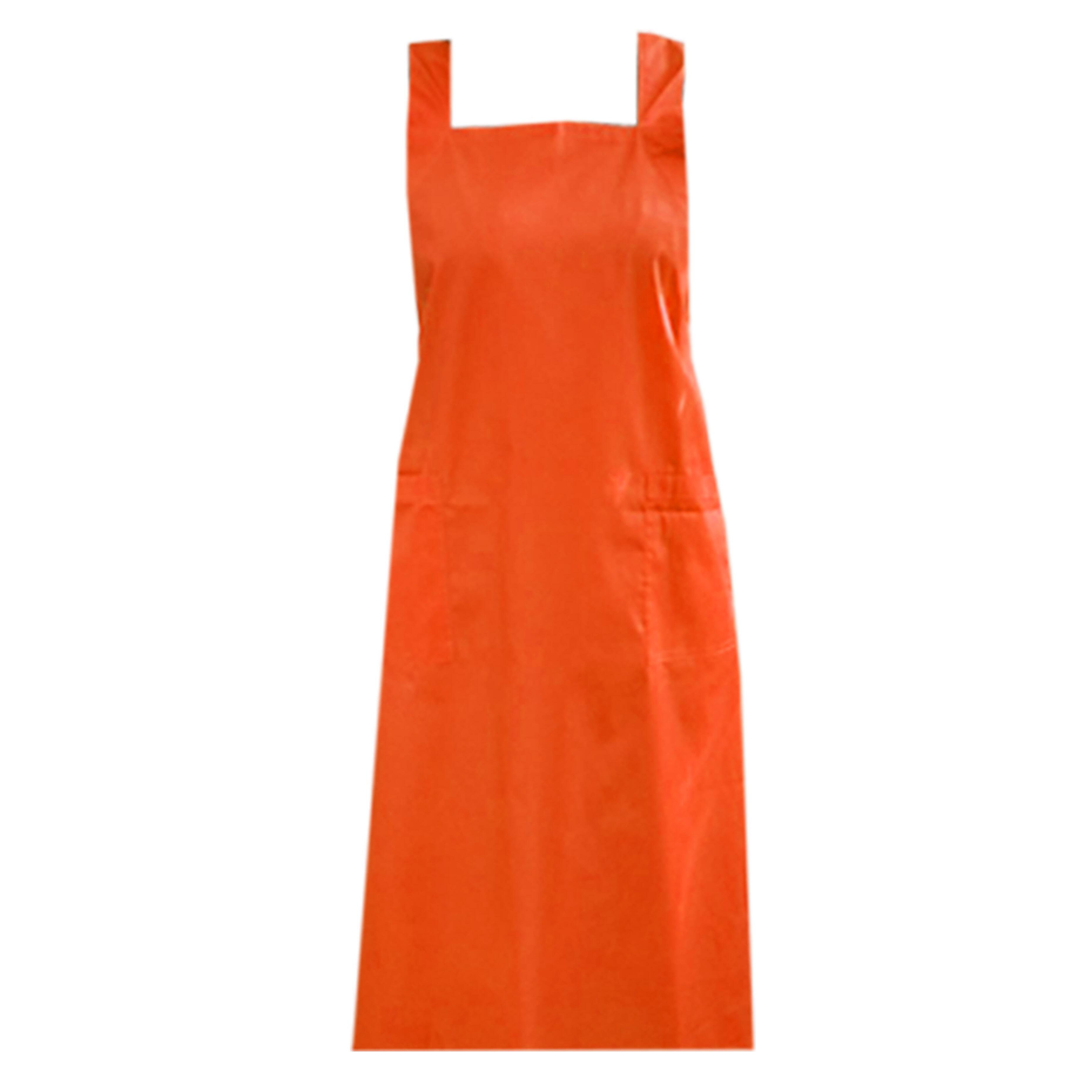 Personalised Cross Back Apron Pockets Orange