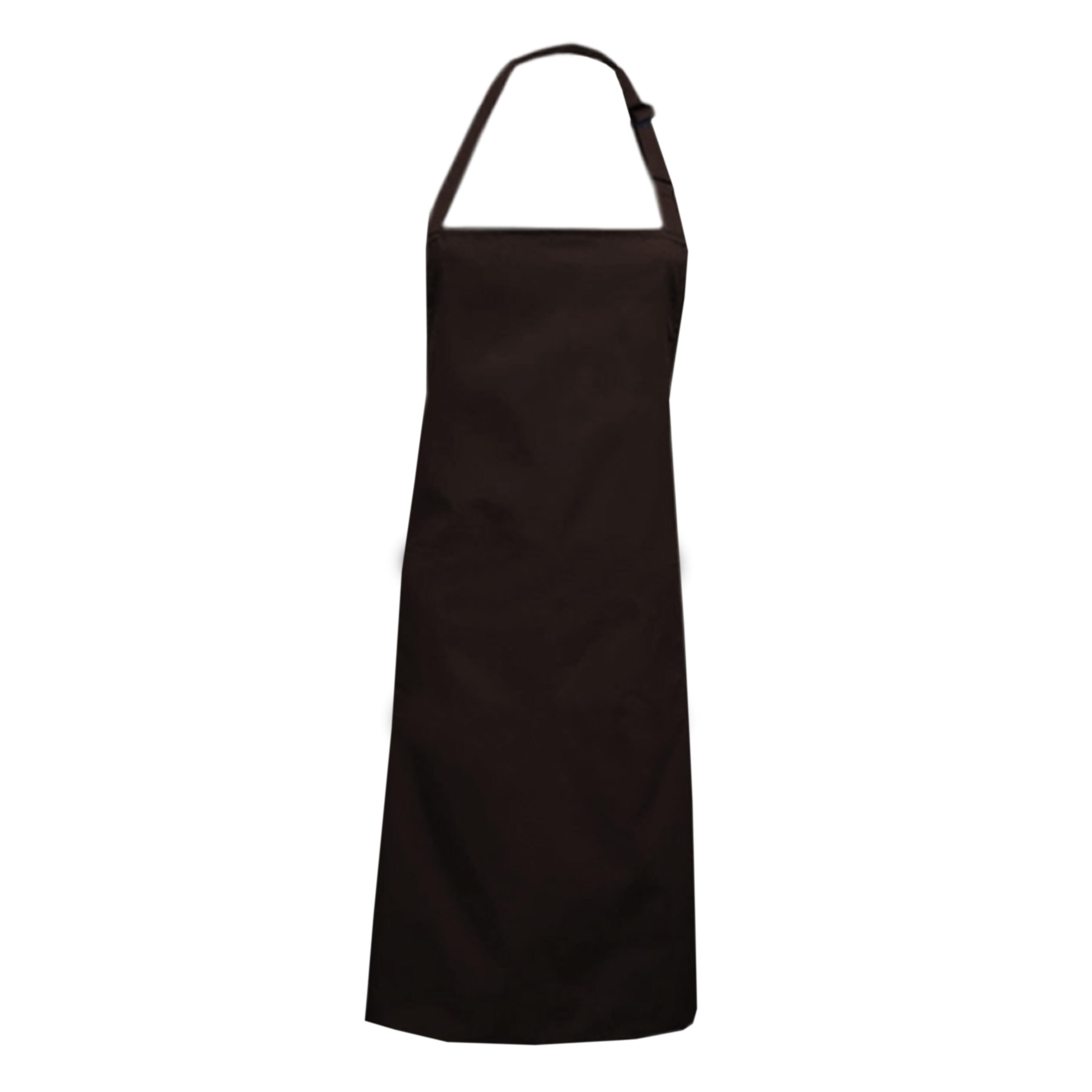 Custom Bib Apron Without Pockets Brown