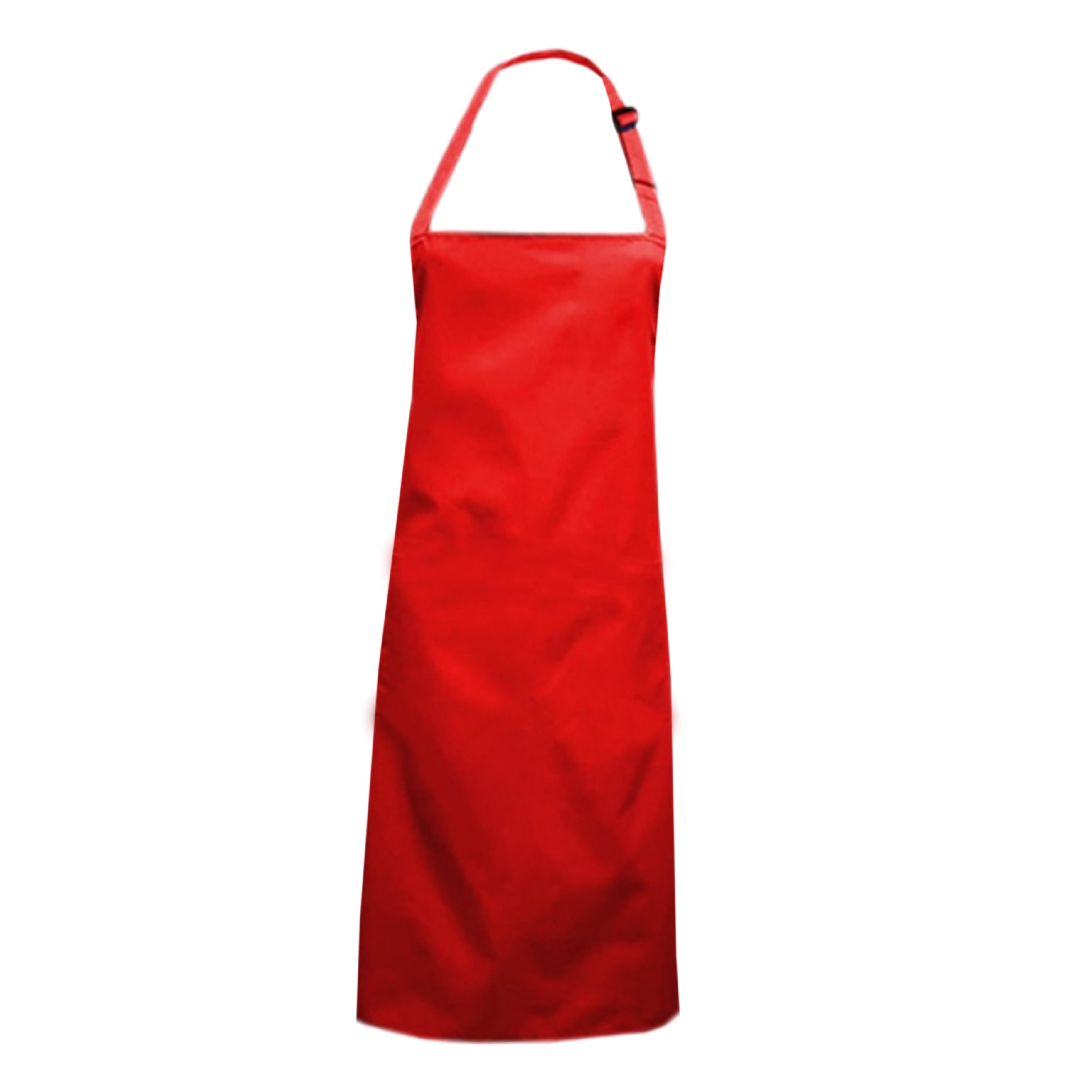 Custom Bib Apron Without Pockets Red