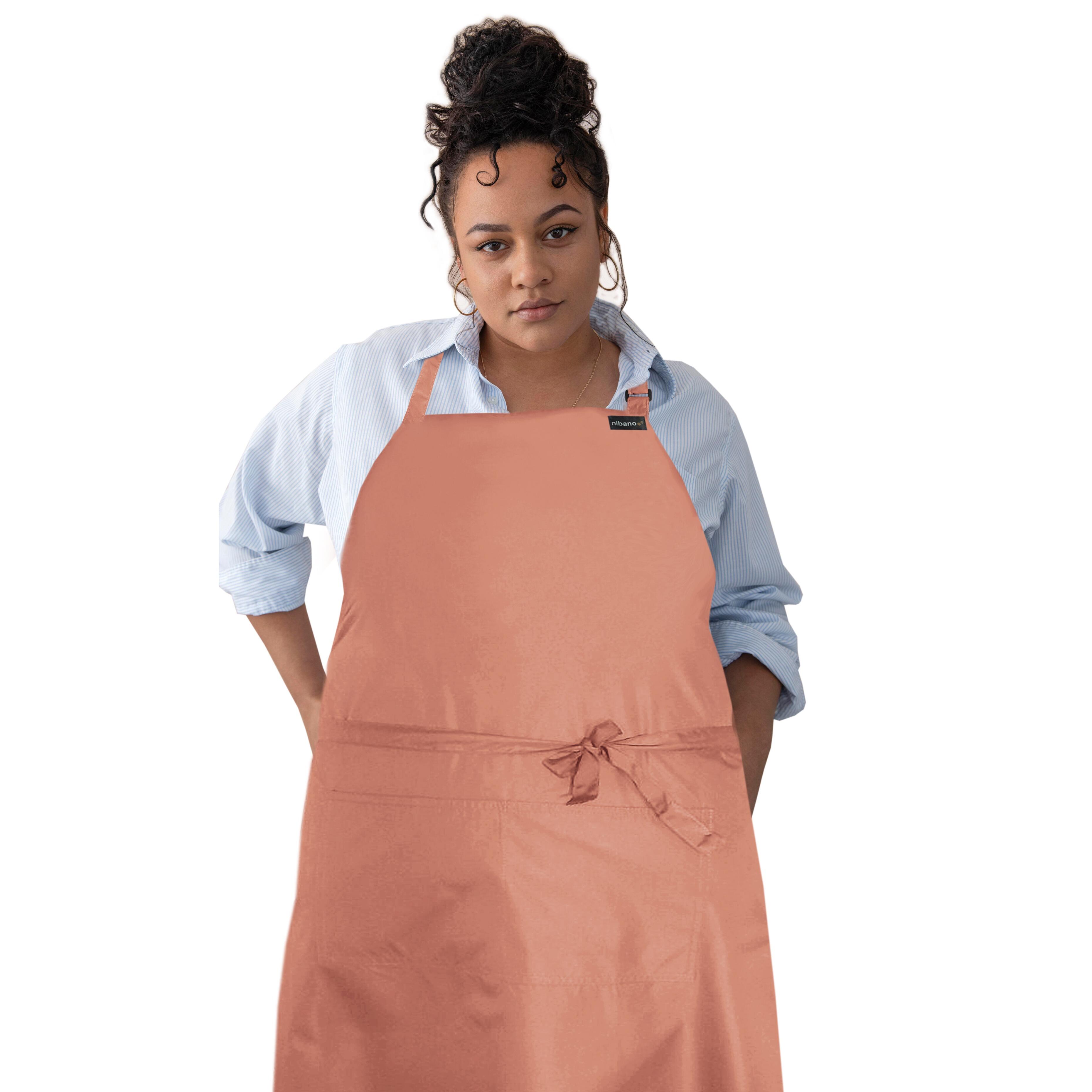 Waterproof Plus Size Apron Peach for hairdressers