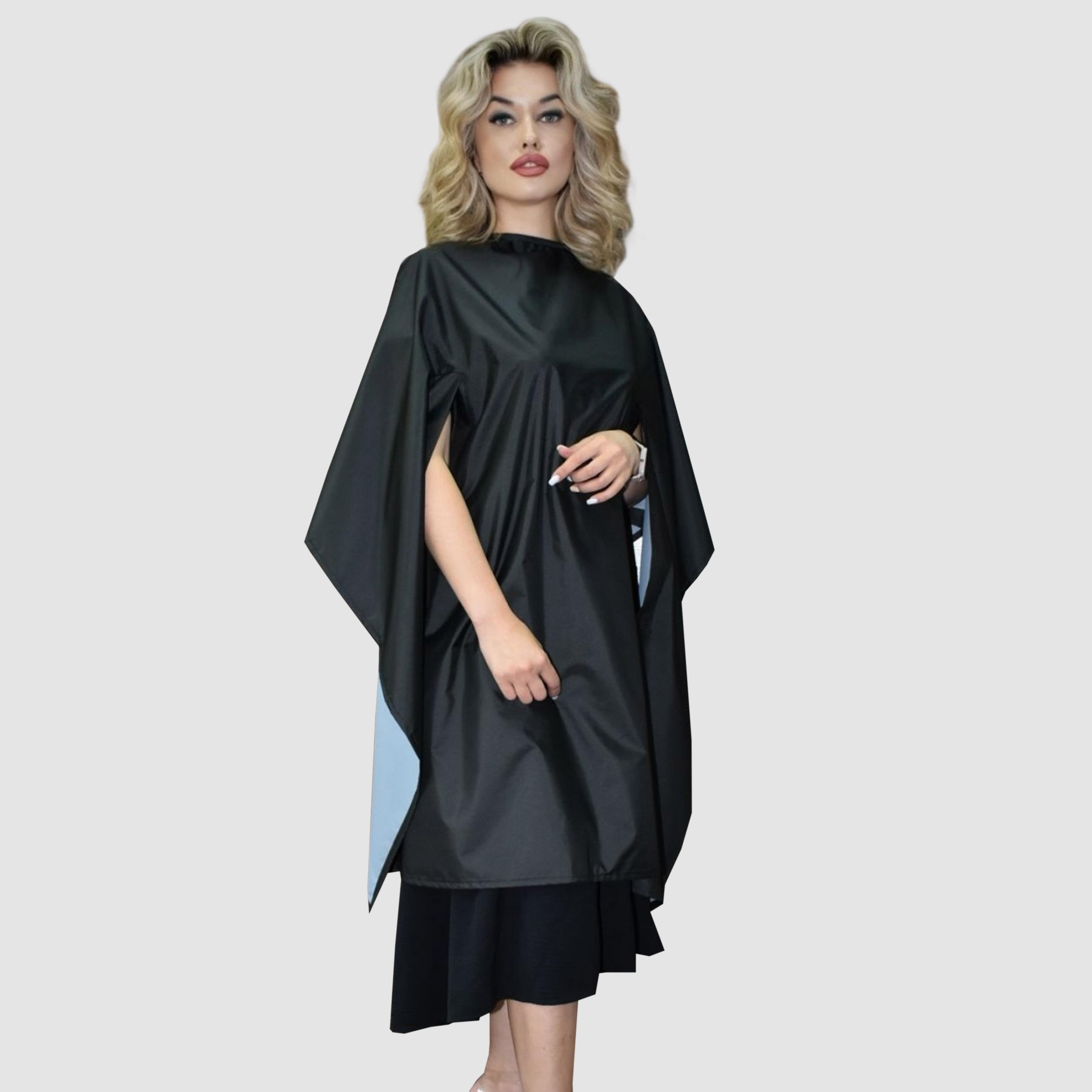 Nibano hairdressing gowns black with handsplits