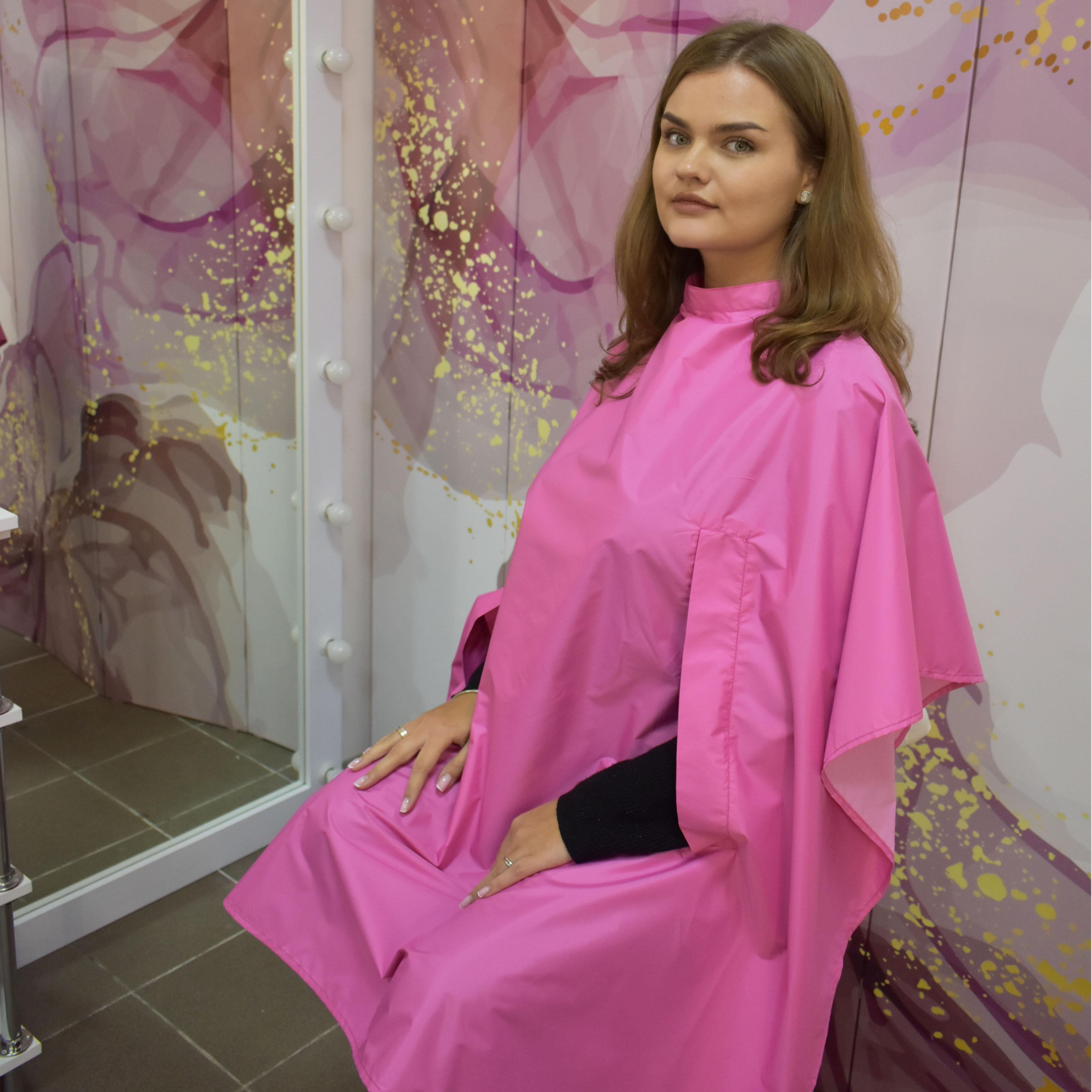 Nibano Hair Cutting Gown Pink Barbie with handsplit