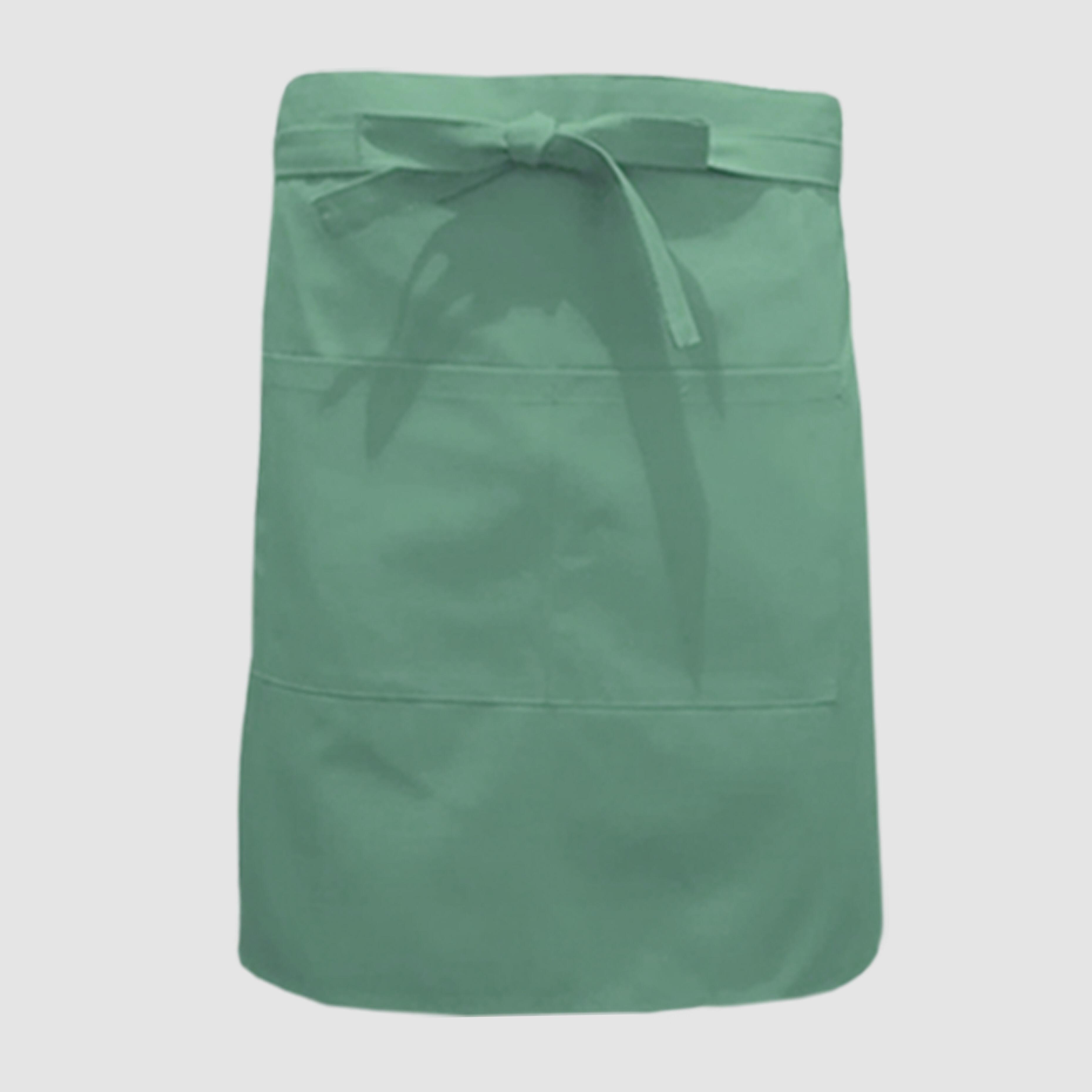 Nibano mid length waist apron with pockets olive