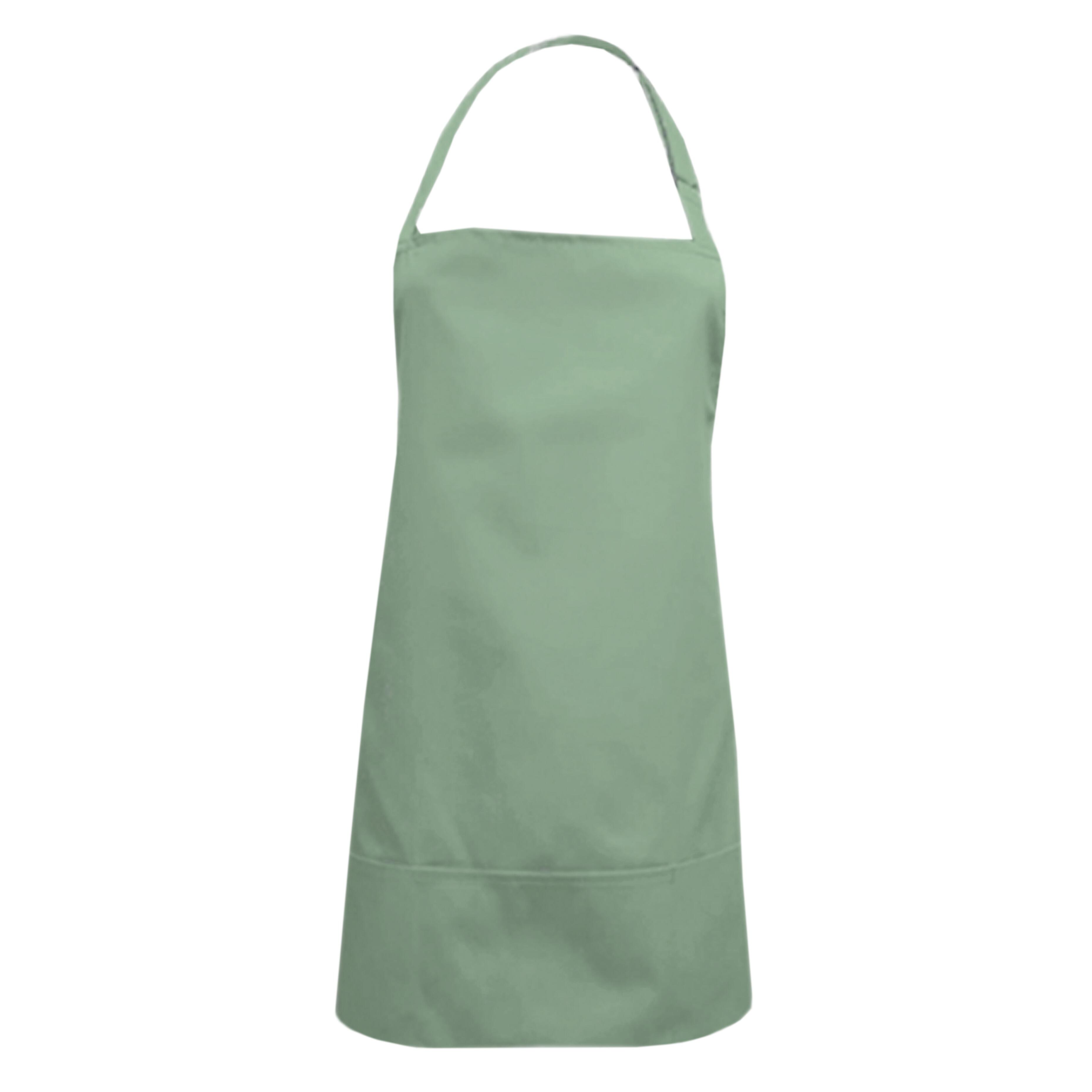Pistachio Short Bib Apron with 3 pockets