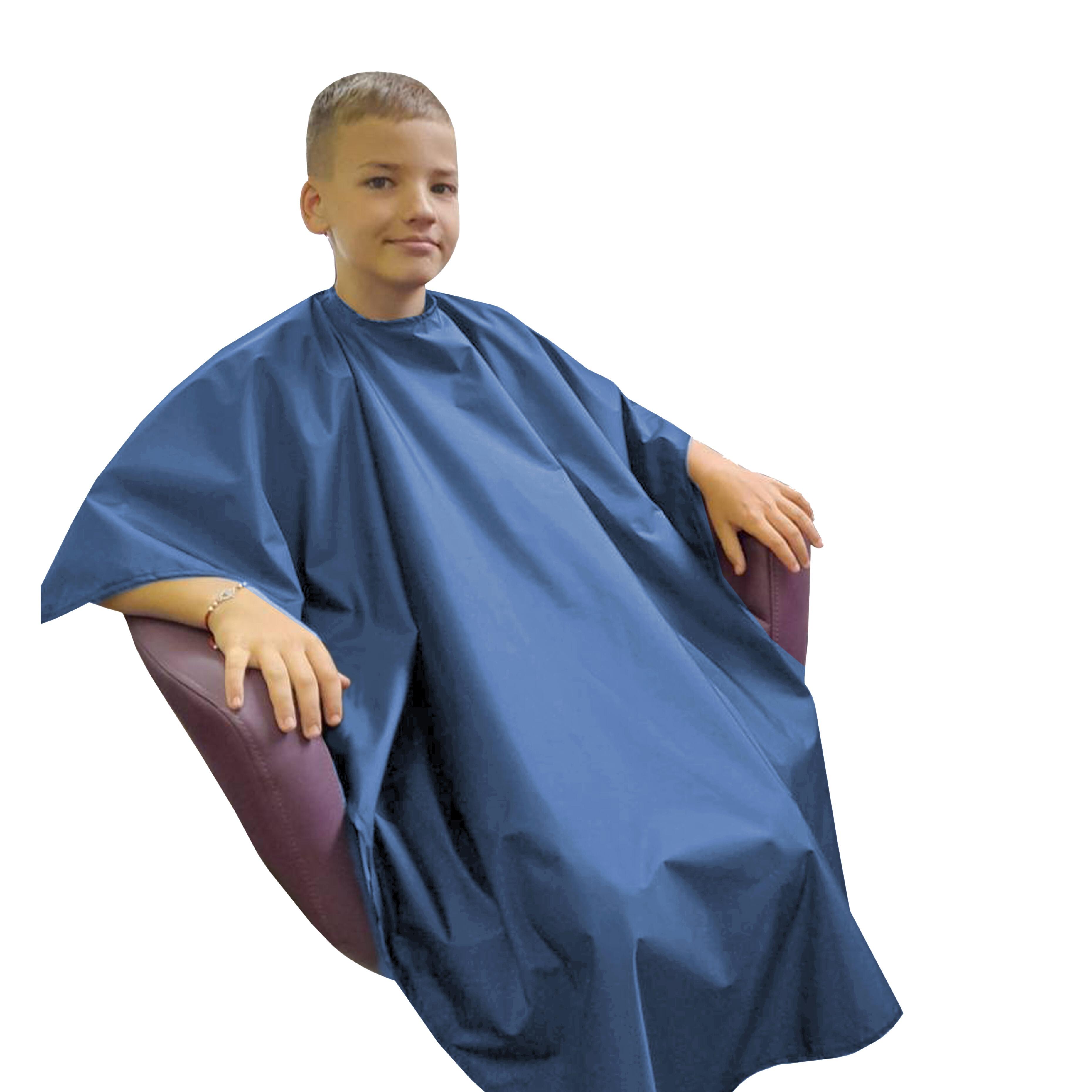 Children's barber cape cappuccino Denim Blue