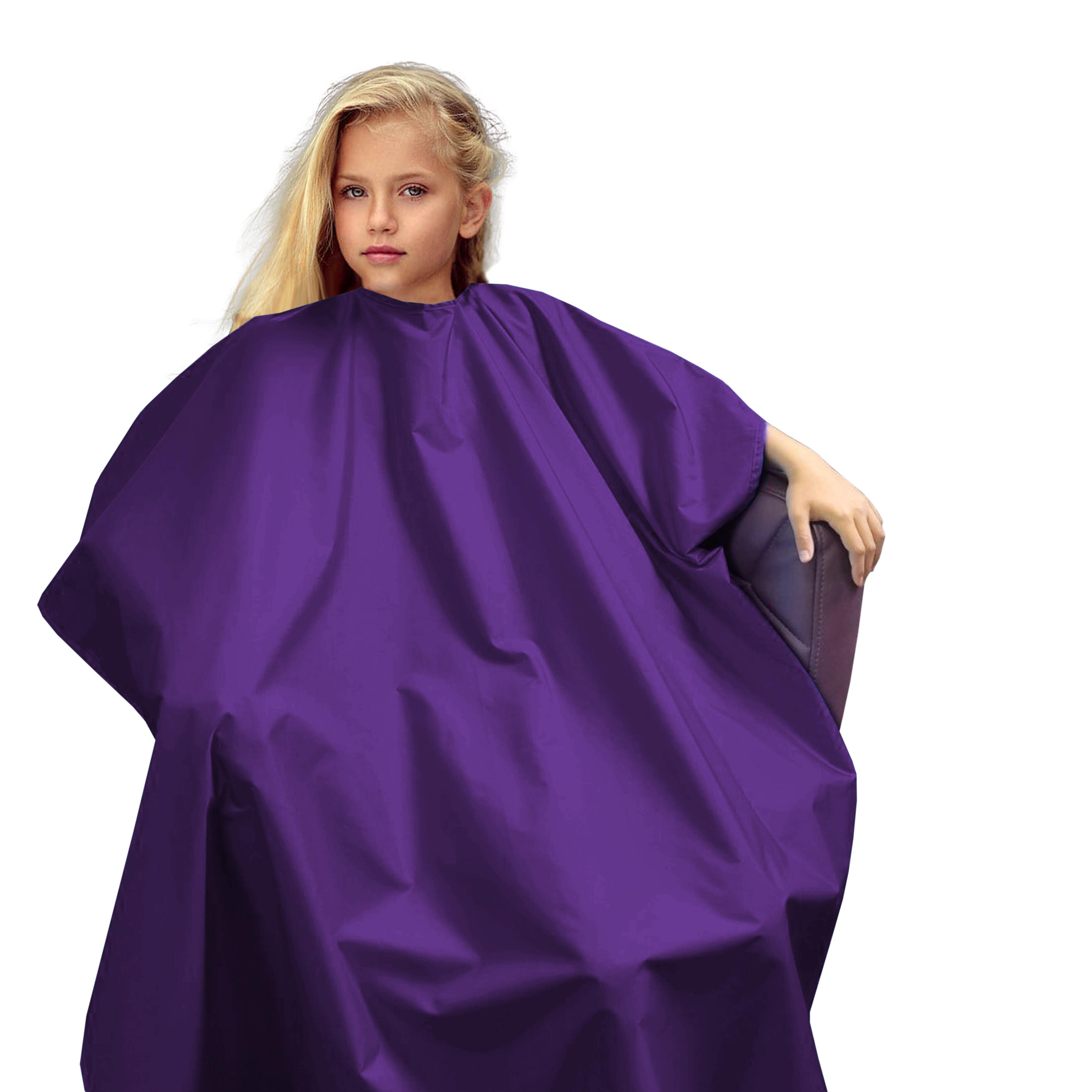 Personalised Kids Hairdressing gown Purple